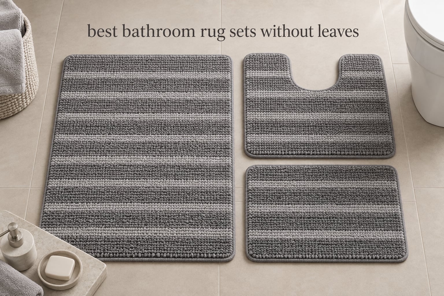 best bathroom rug sets without leaves
