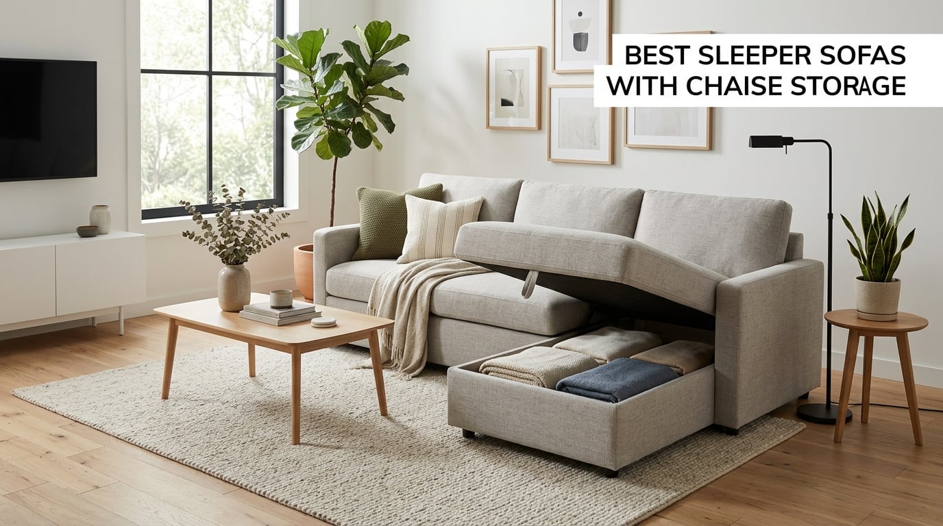 best sleeper sofas with chaise storage