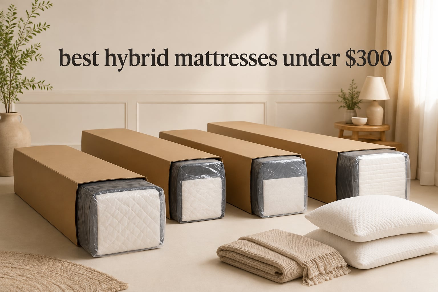 best hybrid mattresses under $300