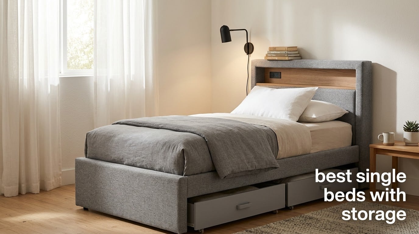 best single beds with storage