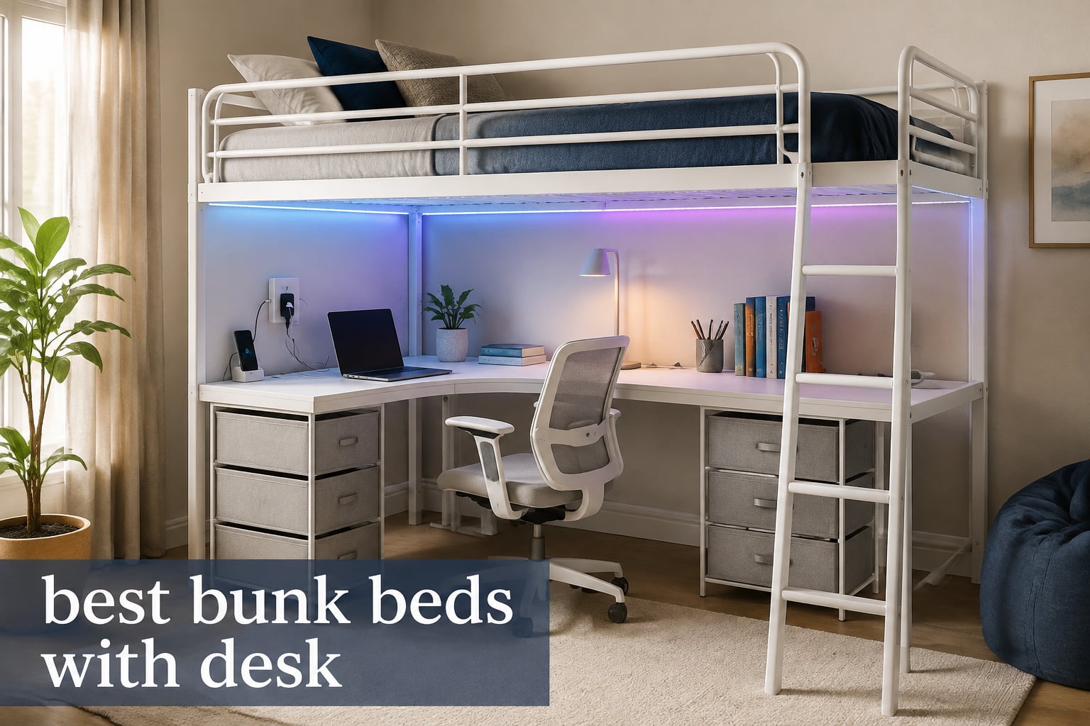 best bunk beds with desk
