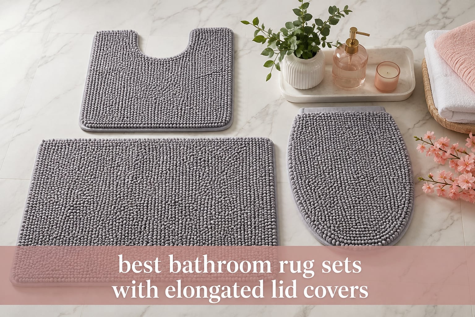best bathroom rug sets with elongated lid covers