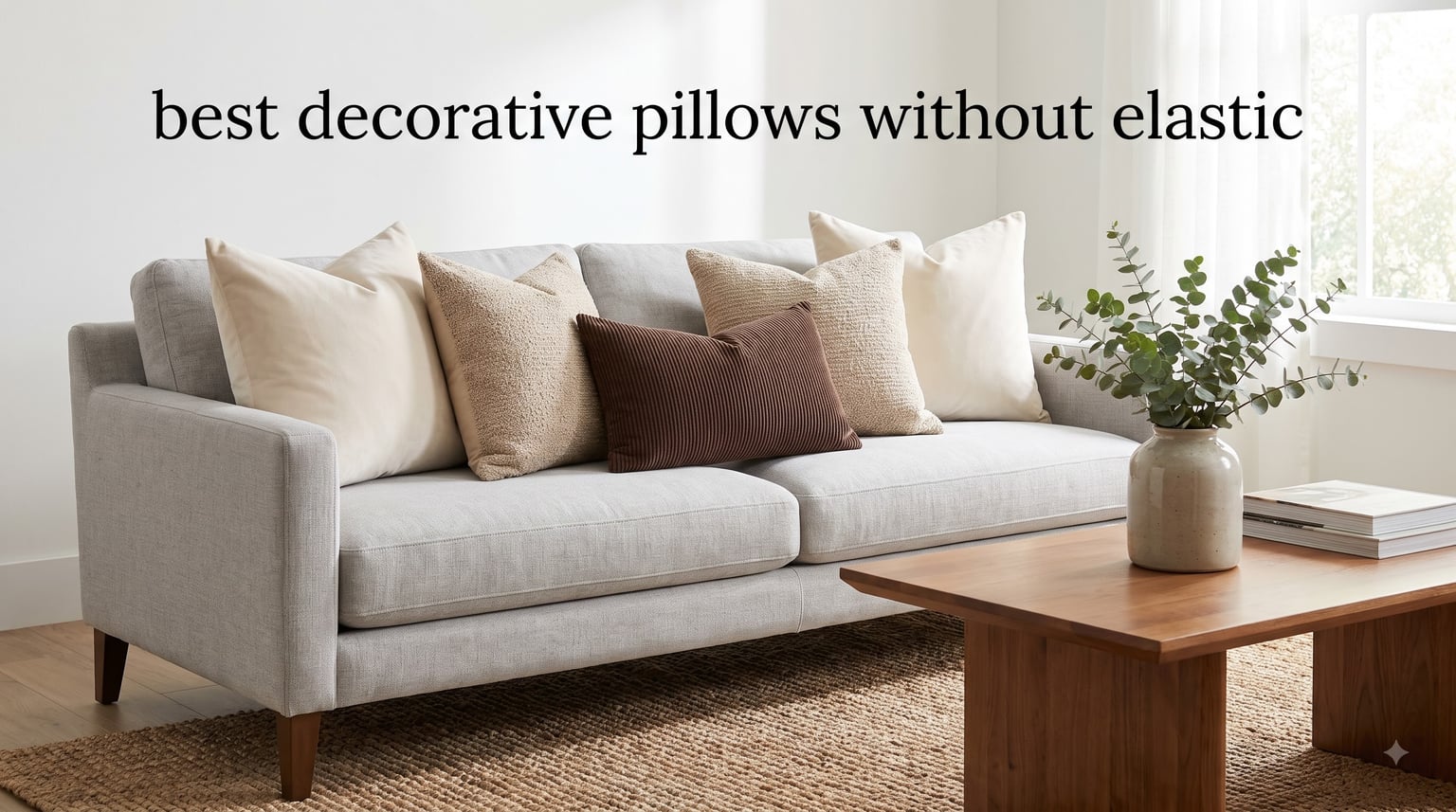 best decorative pillows without elastic