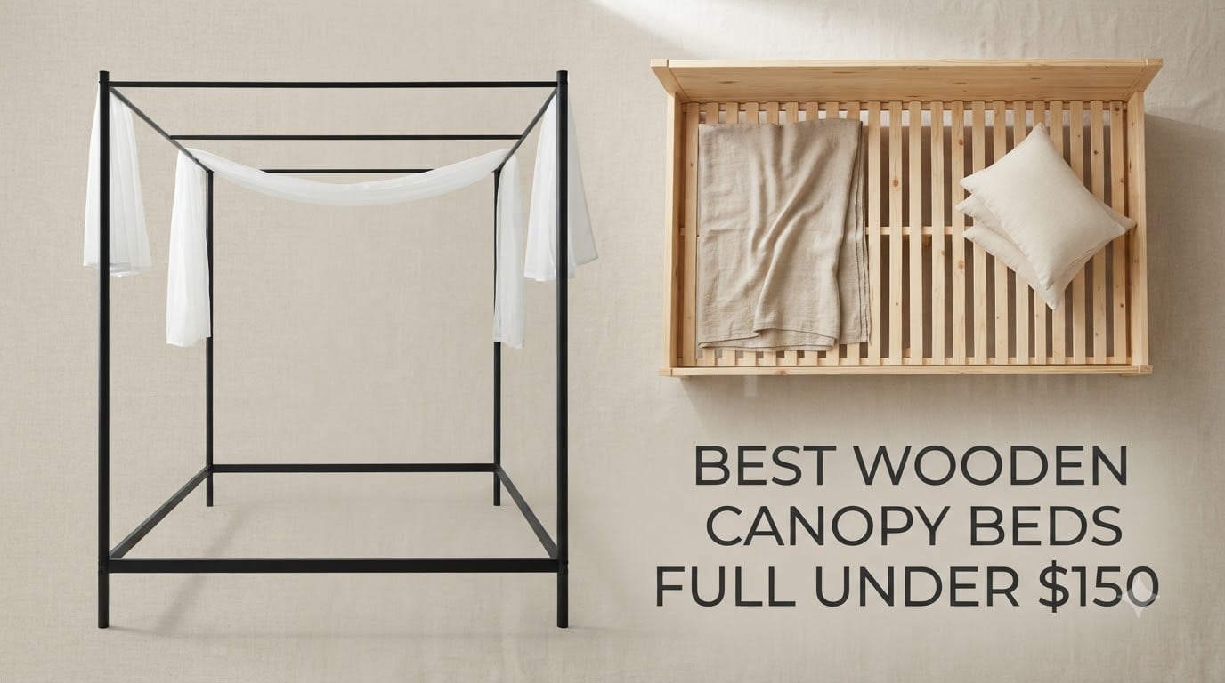 best wooden canopy beds full under $150
