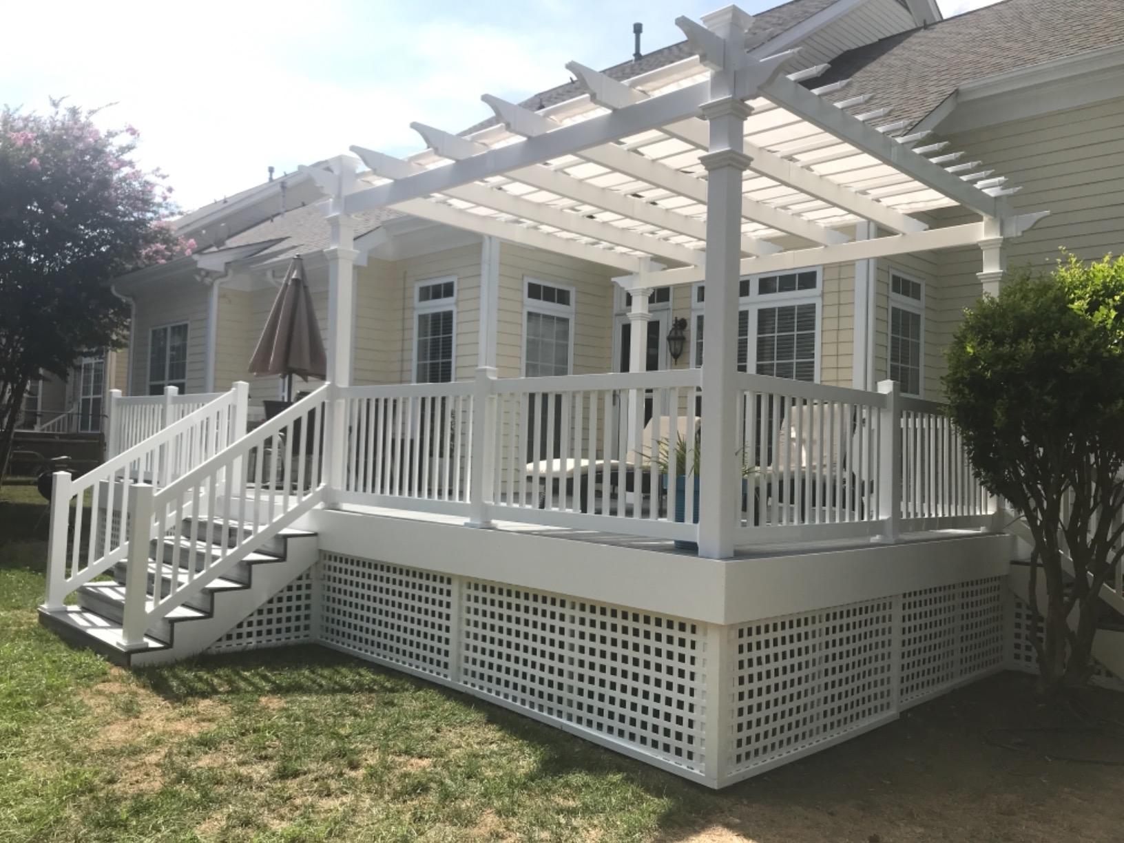 New England Arbors Regency 12' x 12' Vinyl Pergola customer photo 2