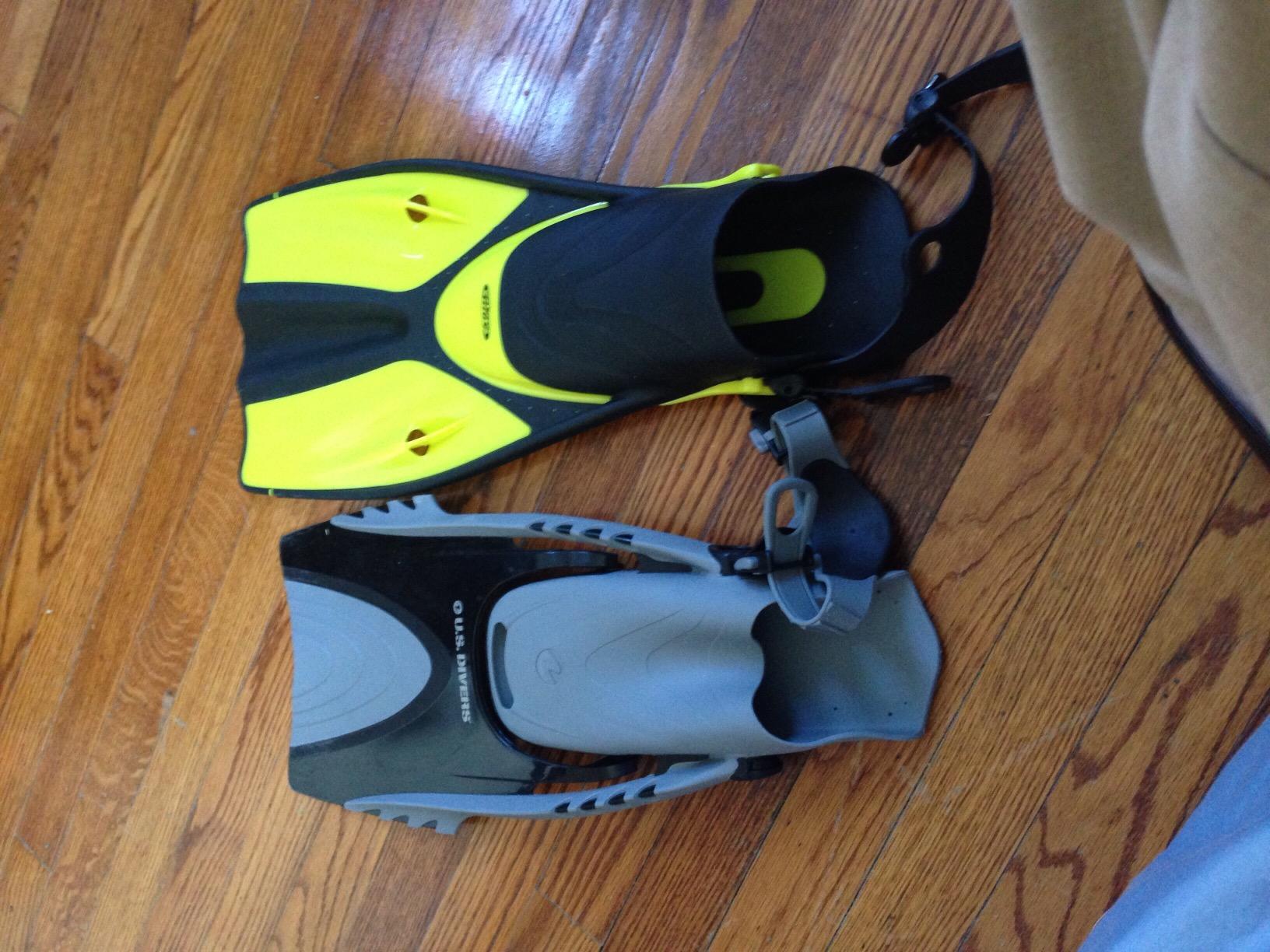 Tilos Getaway Large Open Heel Snorkeling Fins - Travel-Friendly, Adjustable Flippers for Wide Feet customer photo 2