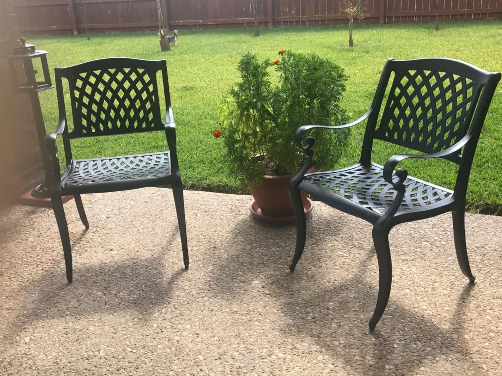 Christopher Knight Home Hallandale Cast Aluminum Outdoor Dining Set, 5-Pcs Set, Black Sand customer photo 1