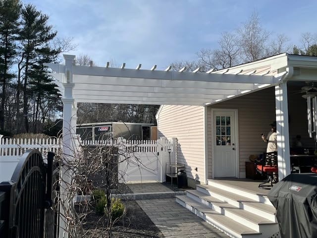 New England Arbors Freemont 12' x 12' Attached Vinyl Pergola customer photo 1