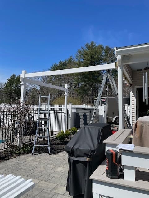 New England Arbors Freemont 12' x 12' Attached Vinyl Pergola customer photo 2
