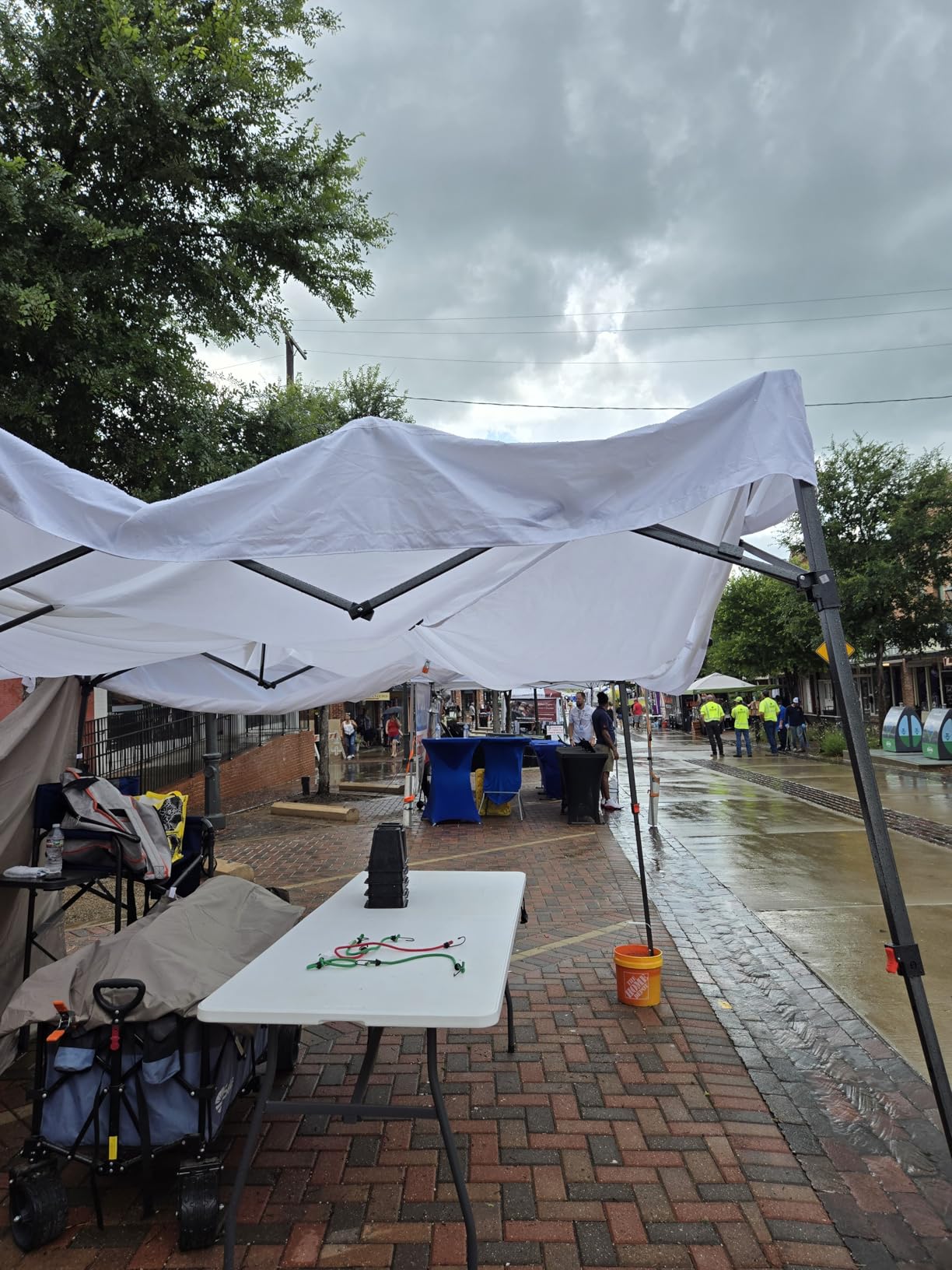 Eurmax USA 10x10 Pop Up Canopy Tent,Commercial Tent with Patented No-Tip Rolling Bag,4 Zippered Removable Walls,UV & Water Resistant Canopy Top,Heavy Duty Outdoor Gazebo,Instant Shelter(White) customer photo 2