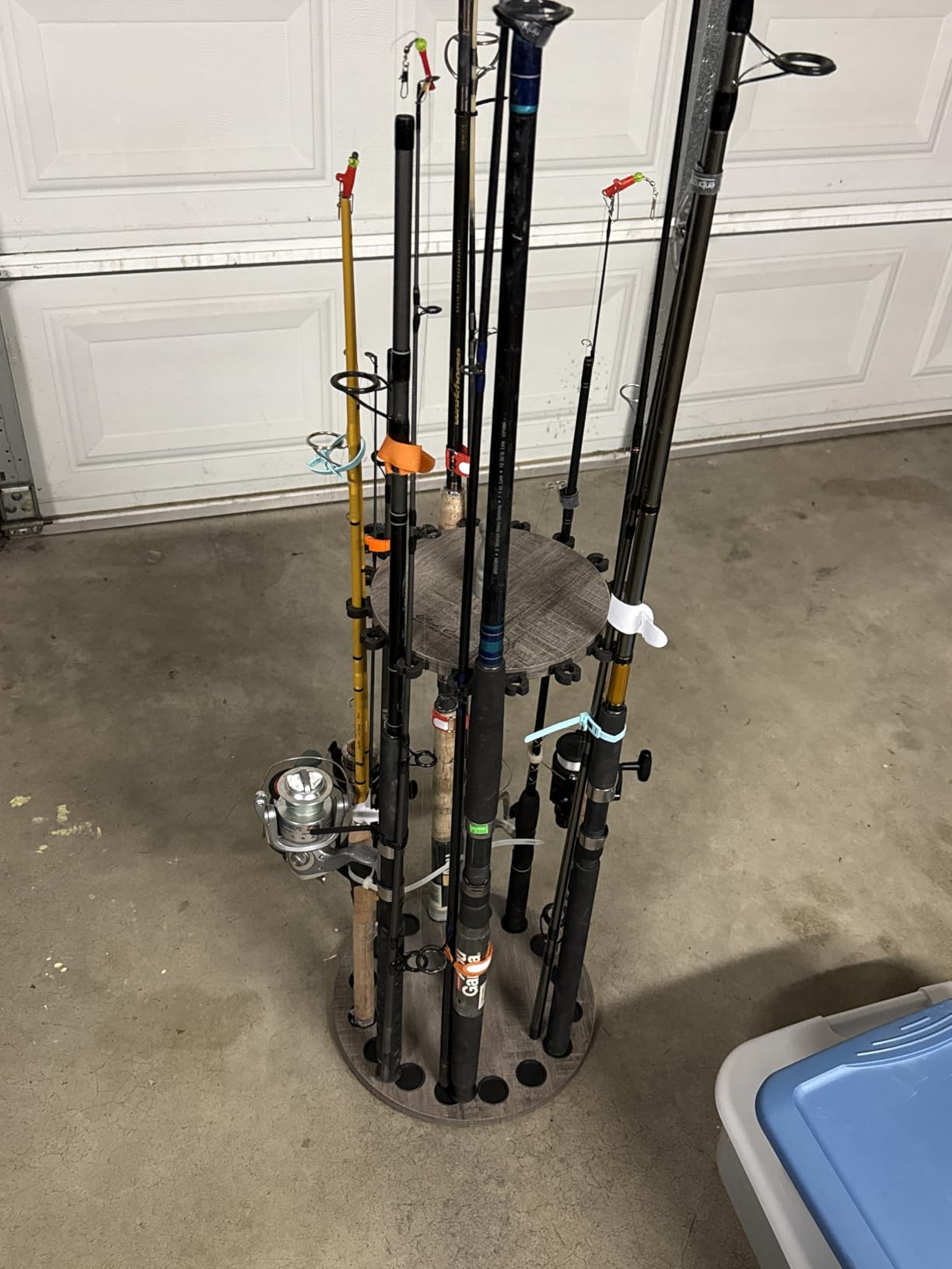 Rush Creek Creations 16-Rod Round Fishing Rod Holder for Garage, Tackle Box customer photo 2