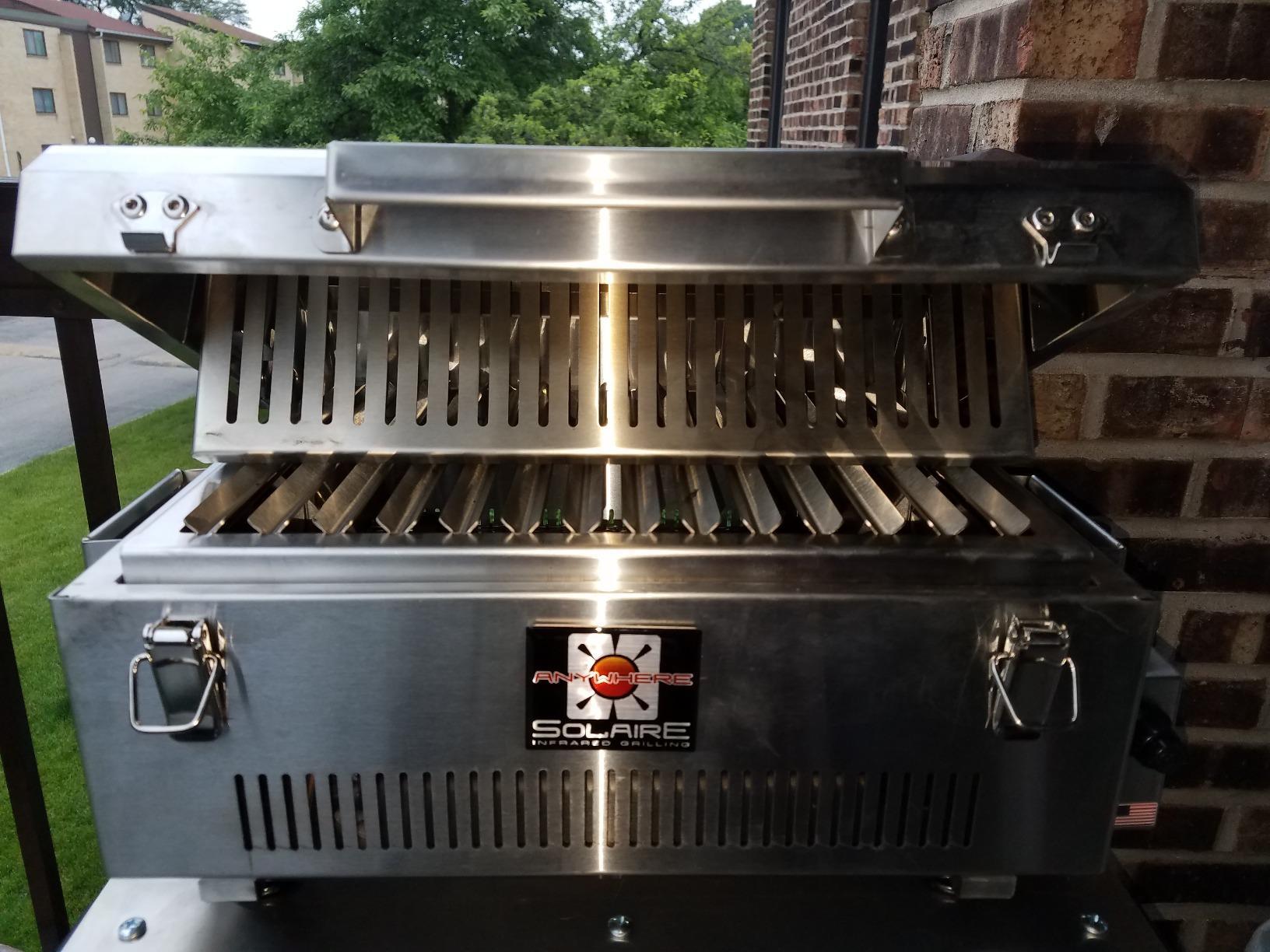 Solaire SOL-IR17BWR Portable Infrared Propane Gas Grill with Warming Rack, Stainless Steel, with Carrying Bag customer photo 1