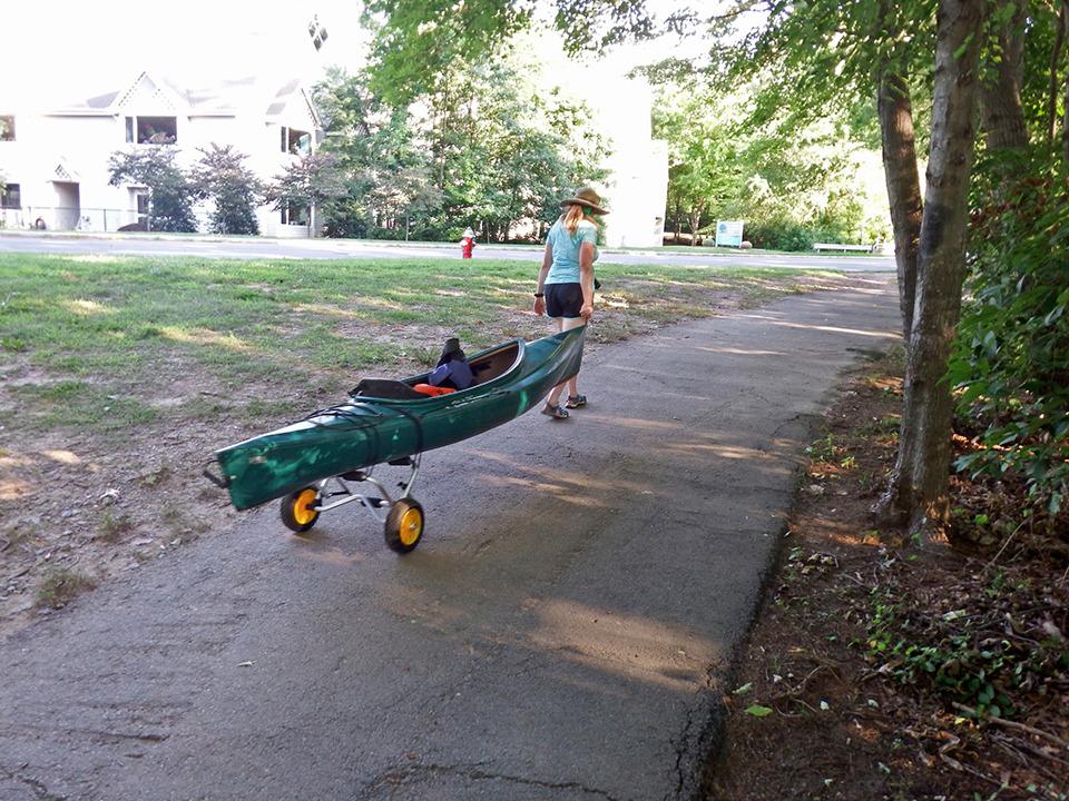 Bonnlo Boat Kayak Canoe Cart Carrier Dolly Trailer Tote Trolley Transport Kayak Accessories Large with 20x2mm Aluminum Pipe Double Kickstands, Inflation Free Solid Tire Wheels, 2 Ratchet Straps customer photo 1