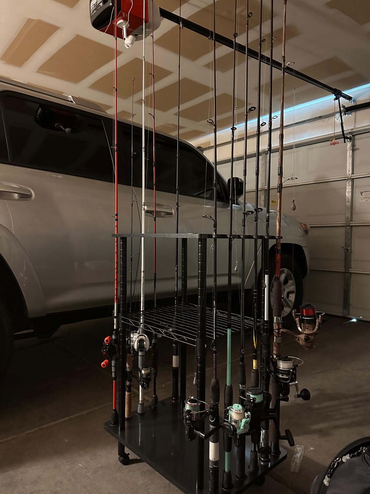 Rush Creek Creations Fishing Rod Holders for Garage W/ Lockable Wheels customer photo 1