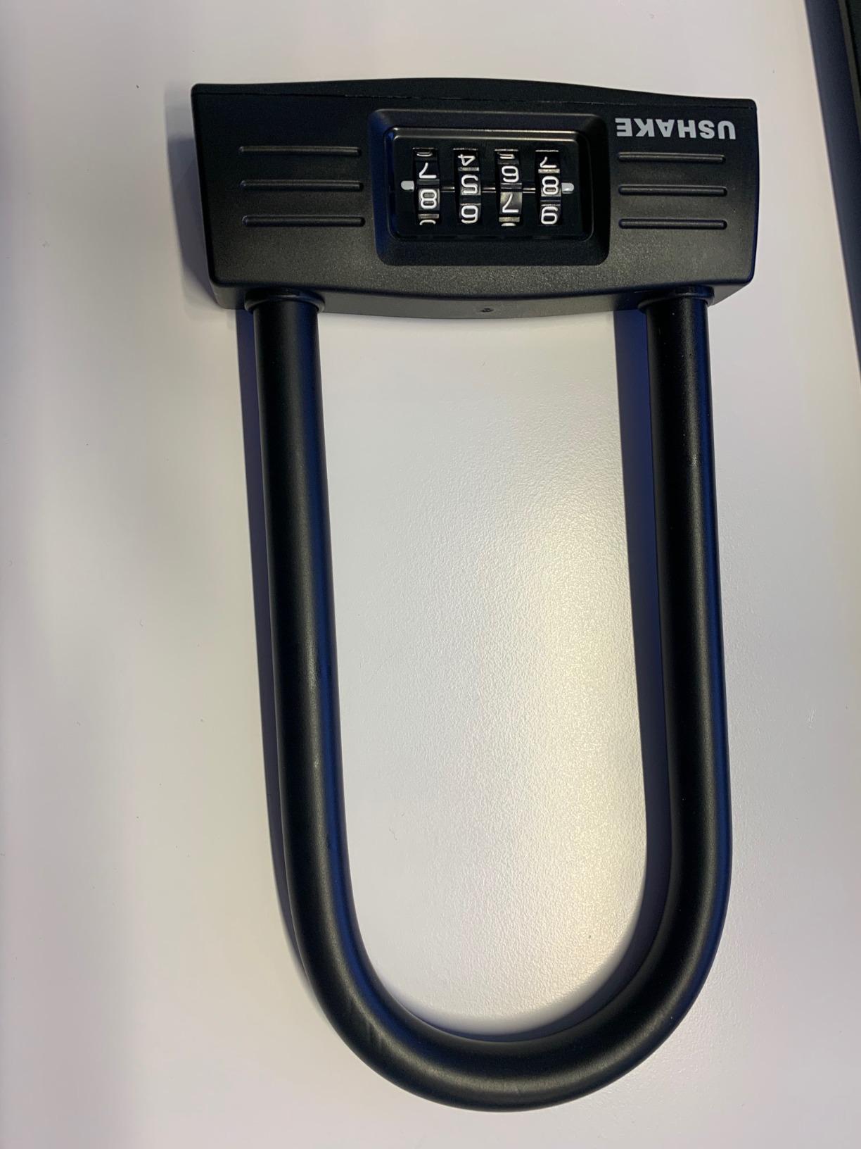 USHAKE Heavy Duty Bike U Lock, Combination Paddle Lock Anti Theft customer photo 1