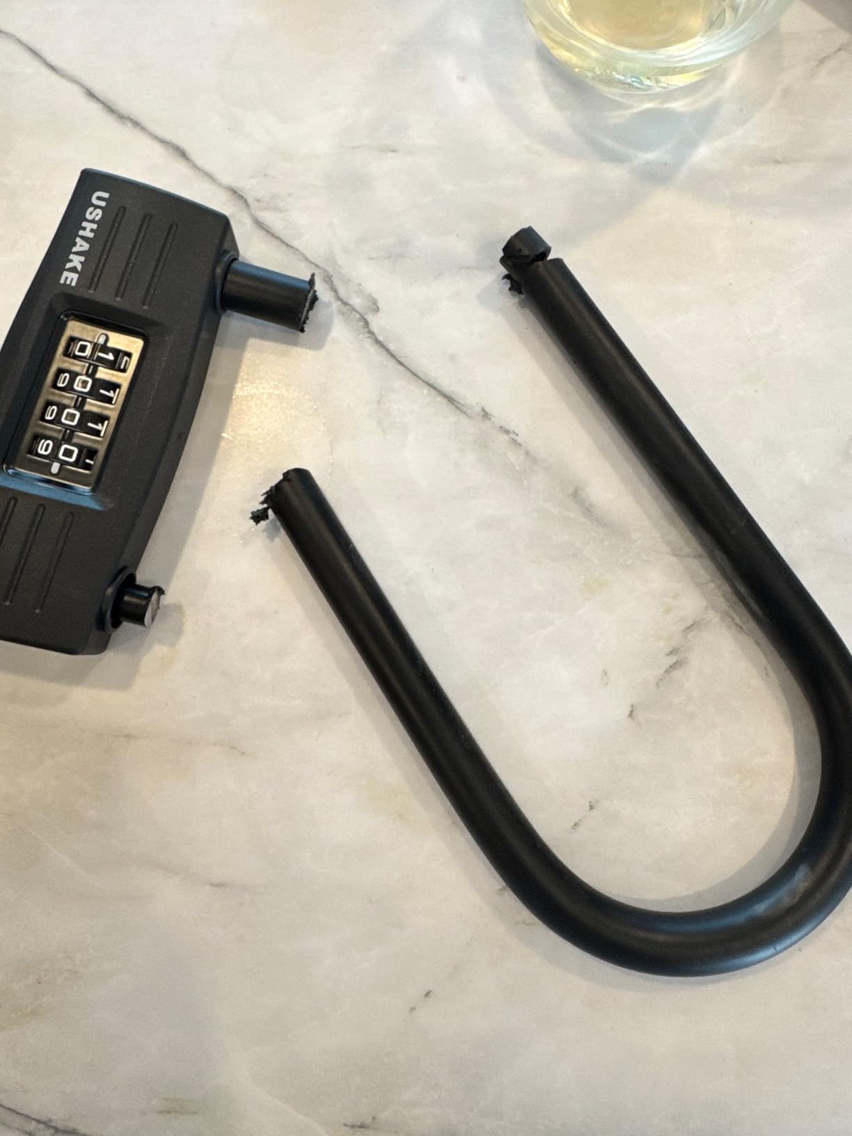 USHAKE Heavy Duty Bike U Lock, Combination Paddle Lock Anti Theft customer photo 2