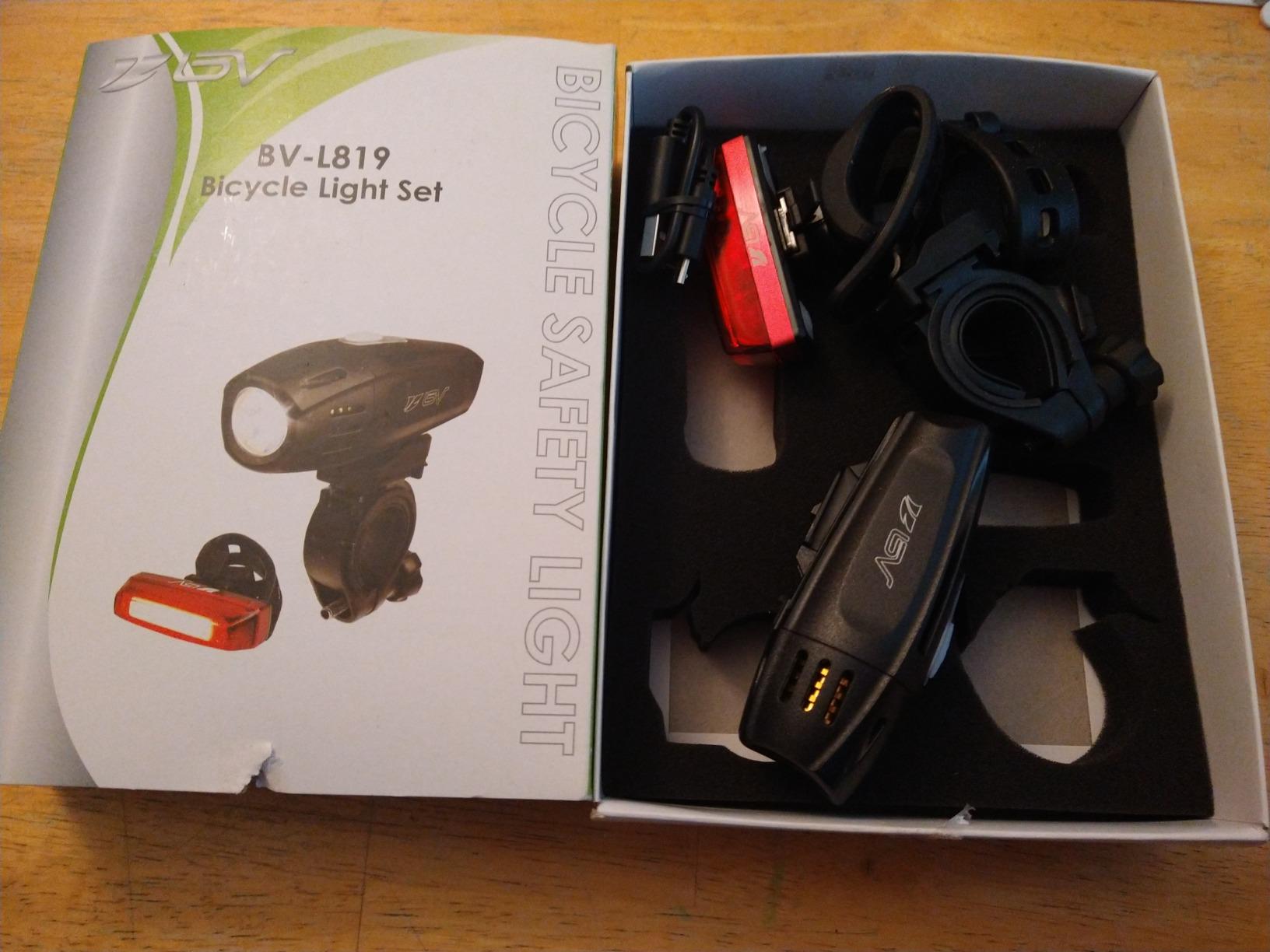BV Bike Lights, Super Bright with 5 LED Bike Headlight & 3 LED Rear, Bike Lights for Night Riding with Quick-Release, Waterproof Bicycle Light Set, Bike Accessories, Bicycle Accessories, Flashlight customer photo 1