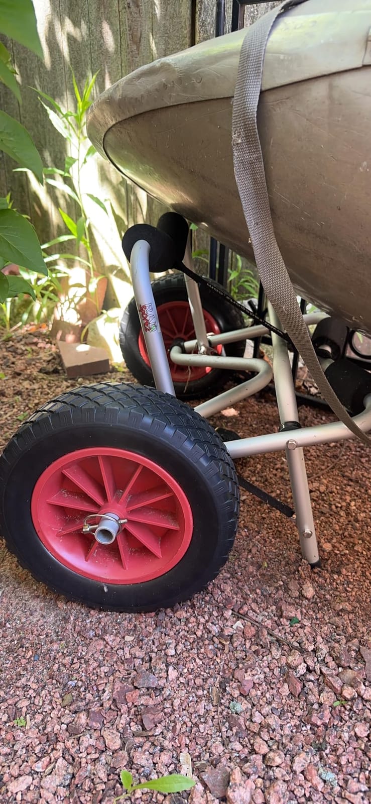 Kayak Cart – 150 Lbs Capacity Canoe Dolly with Airless Tires, Foldable Aluminum Frame, and Carrying Bag for Personal Watercraft by Rad Sportz (Orange) customer photo 1
