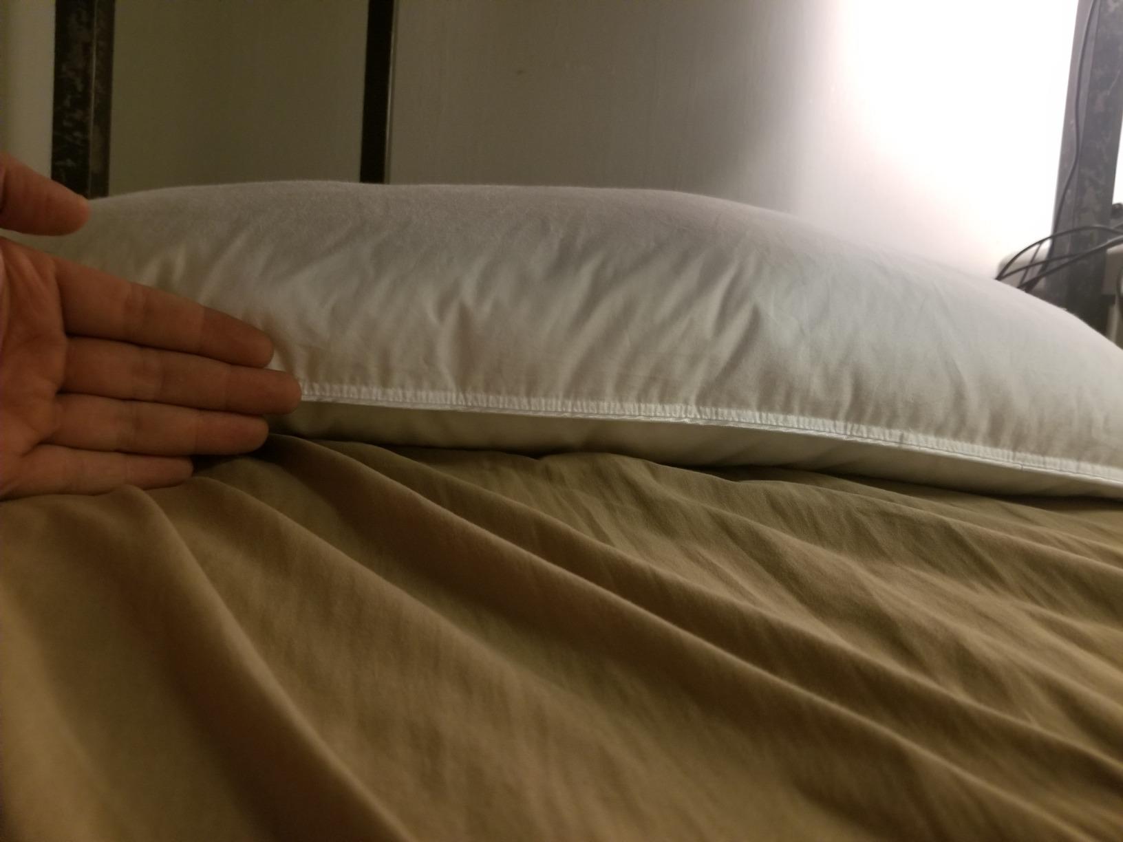 Continental Bedding Harmony White Goose Down Pillow 550 Fill Power Soft Loft 100% Cotton 300 Thread Count Shell Queen Size 1 Pack Made in USA customer photo 1