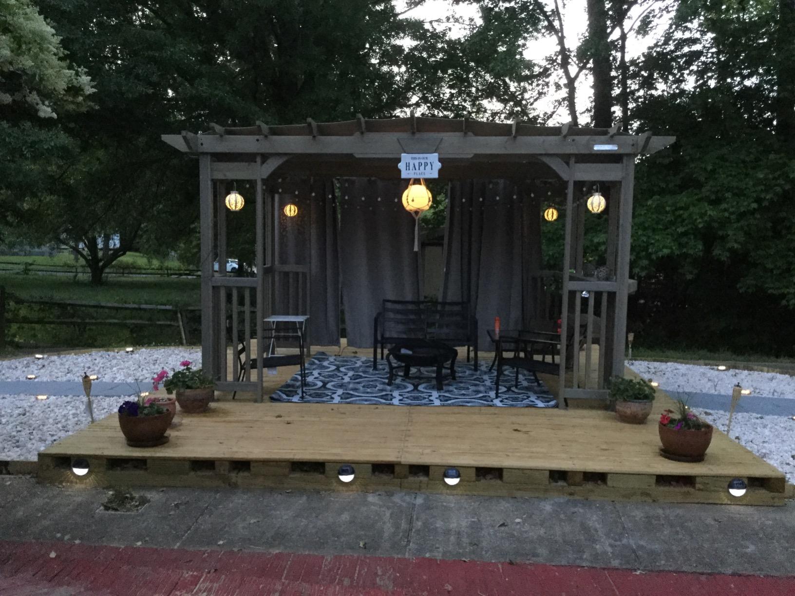 Yardistry 10x14 Madison Cedar Pergola with Removable Snap-on Sunshade, Timber Gray Wood Stain customer photo 1