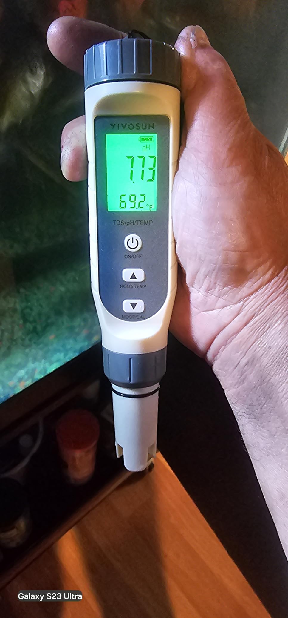 VIVOSUN 3-in-1 Digital pH Meter with ATC, ±0.1 pH Accuracy Water Quality Tester, 0-14.0 pH Measurement Range for Hydroponics, Household Drinking, Pool and Aquarium customer photo 1