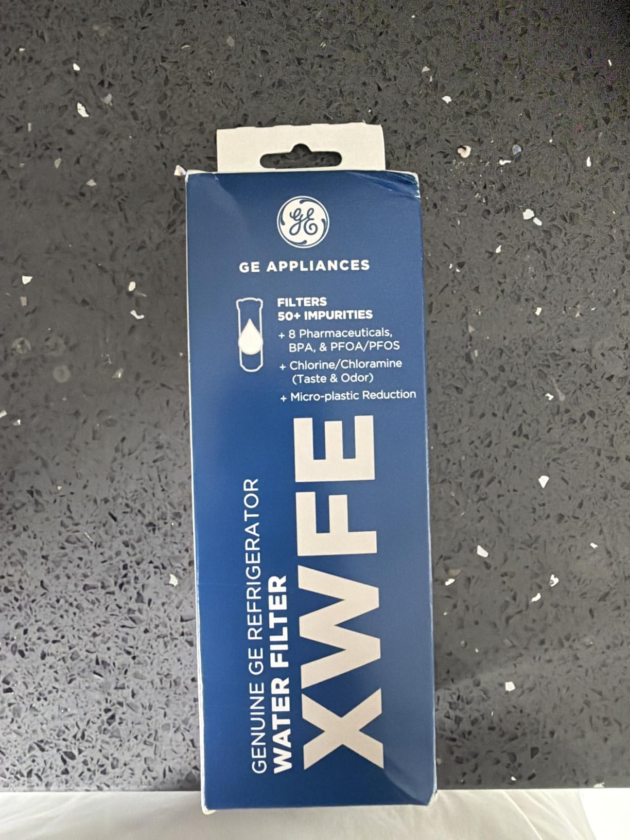 GE XWFE™ Refrigerator Water Filter, Genuine Filter, Guaranteed Fit, 1-pack customer photo 2