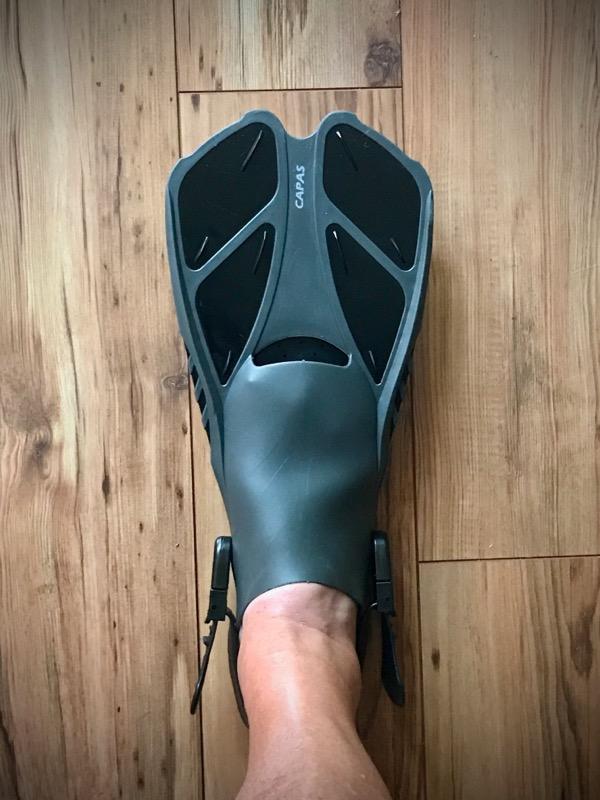 CAPAS Snorkel Fins, Travel Size Short Flippers for Snorkeling Swimming customer photo 1