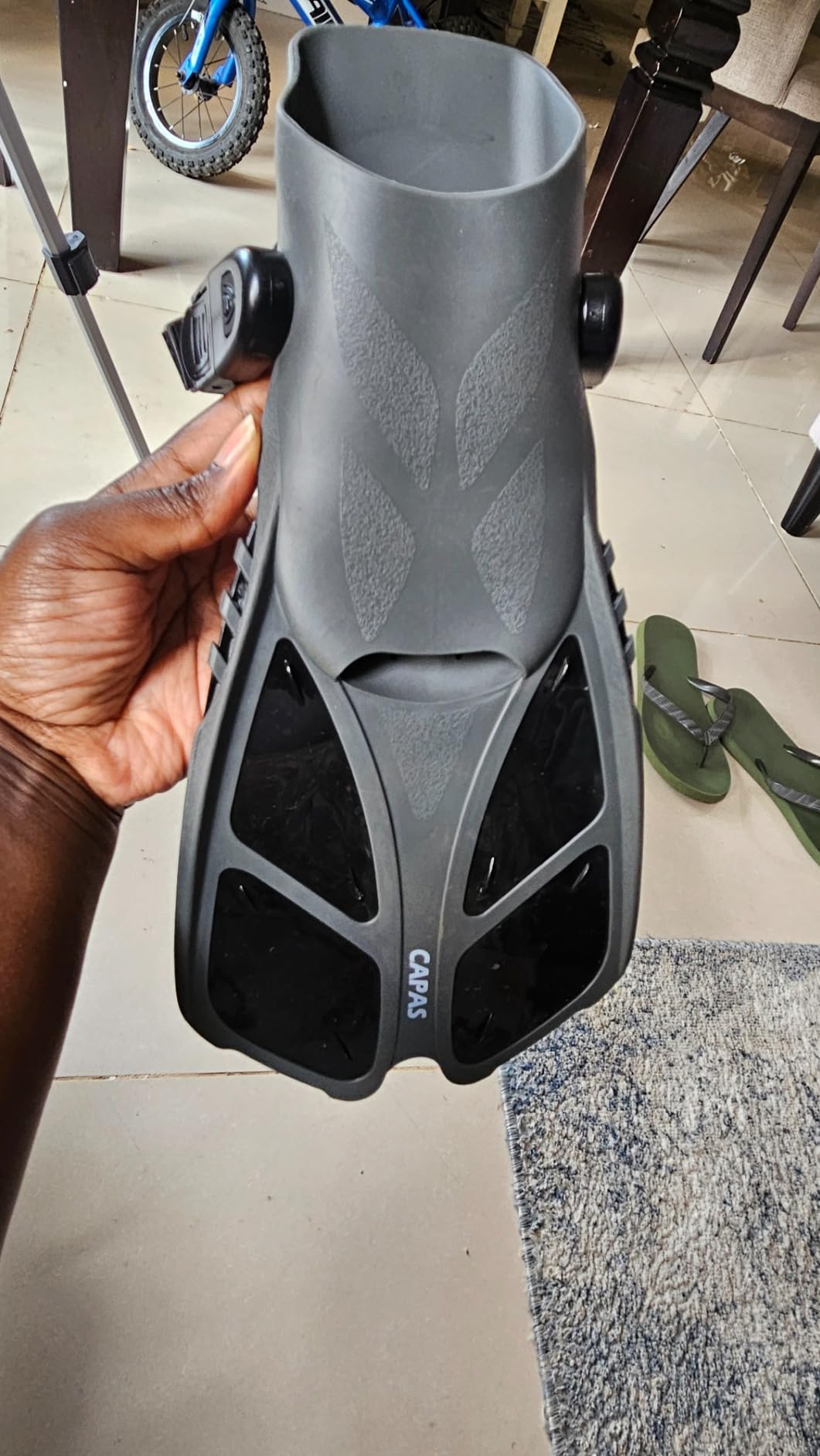 CAPAS Snorkel Fins, Travel Size Short Flippers for Snorkeling Swimming customer photo 2