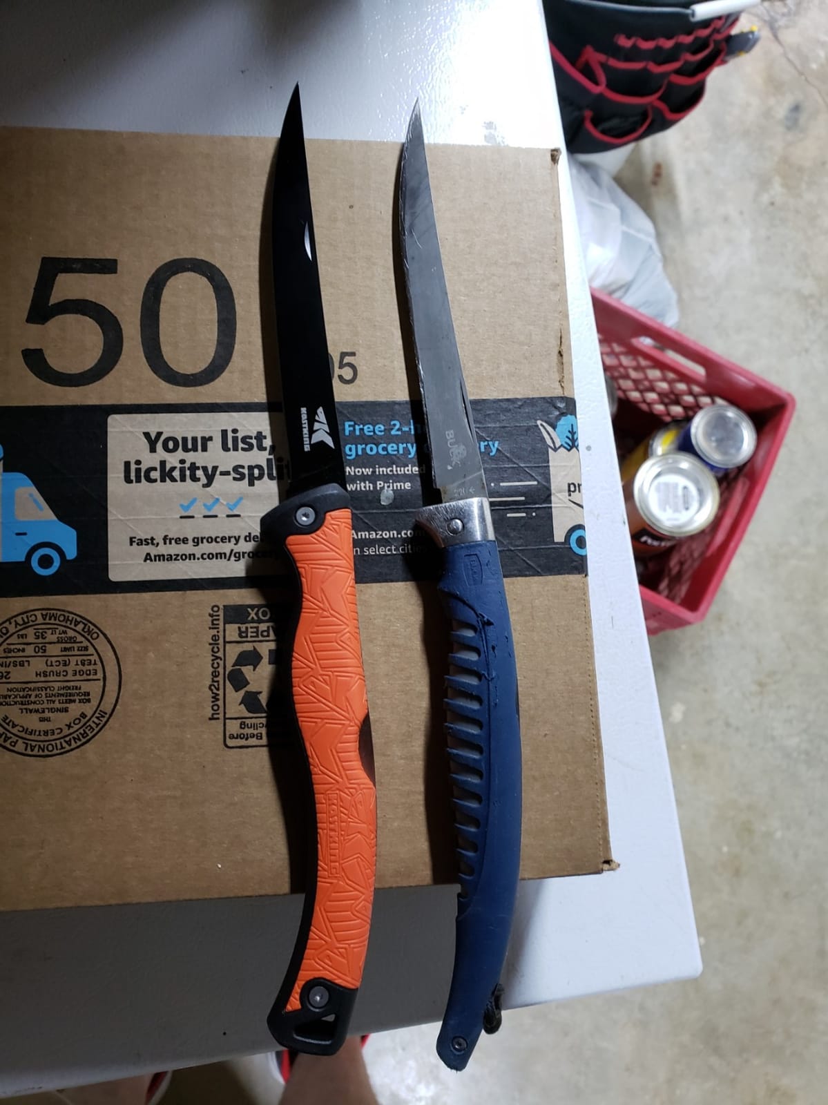 KastKing Folding Fillet/Fishing/Camping/Hunting Knife, Orange customer photo 1
