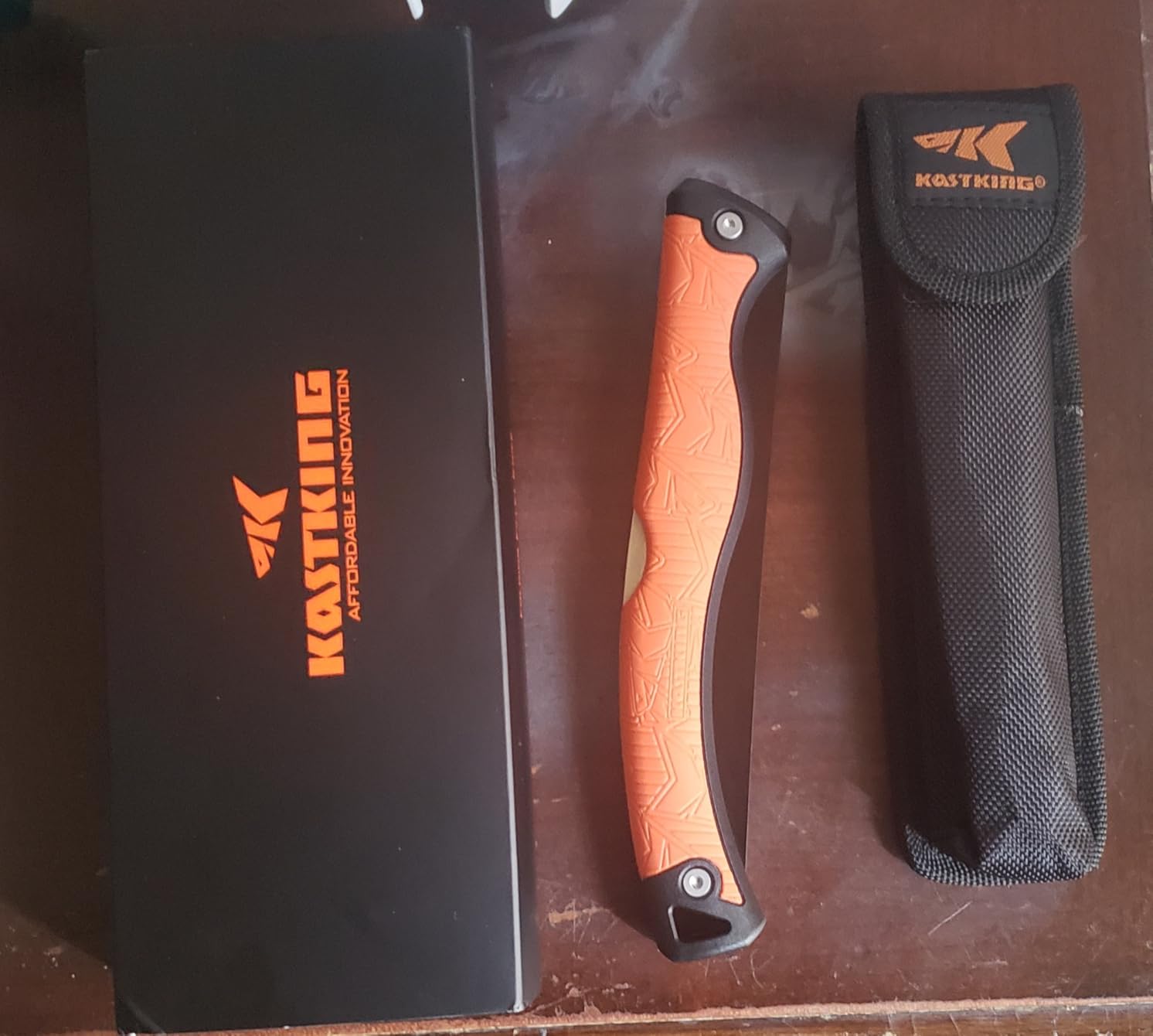 KastKing Folding Fillet/Fishing/Camping/Hunting Knife, Orange customer photo 2