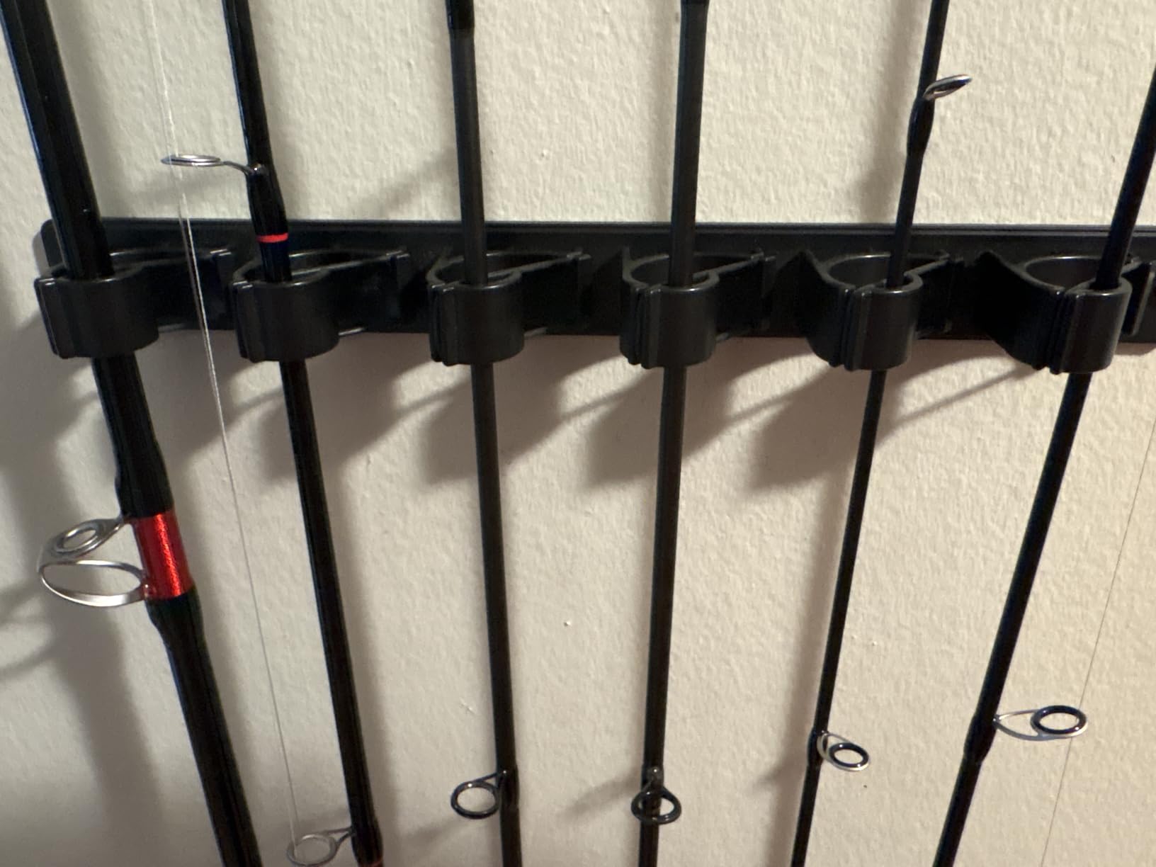Wall Mount Fishing Rod Holder,Vertical Fishing Pole Storage Rack for Garage customer photo 2