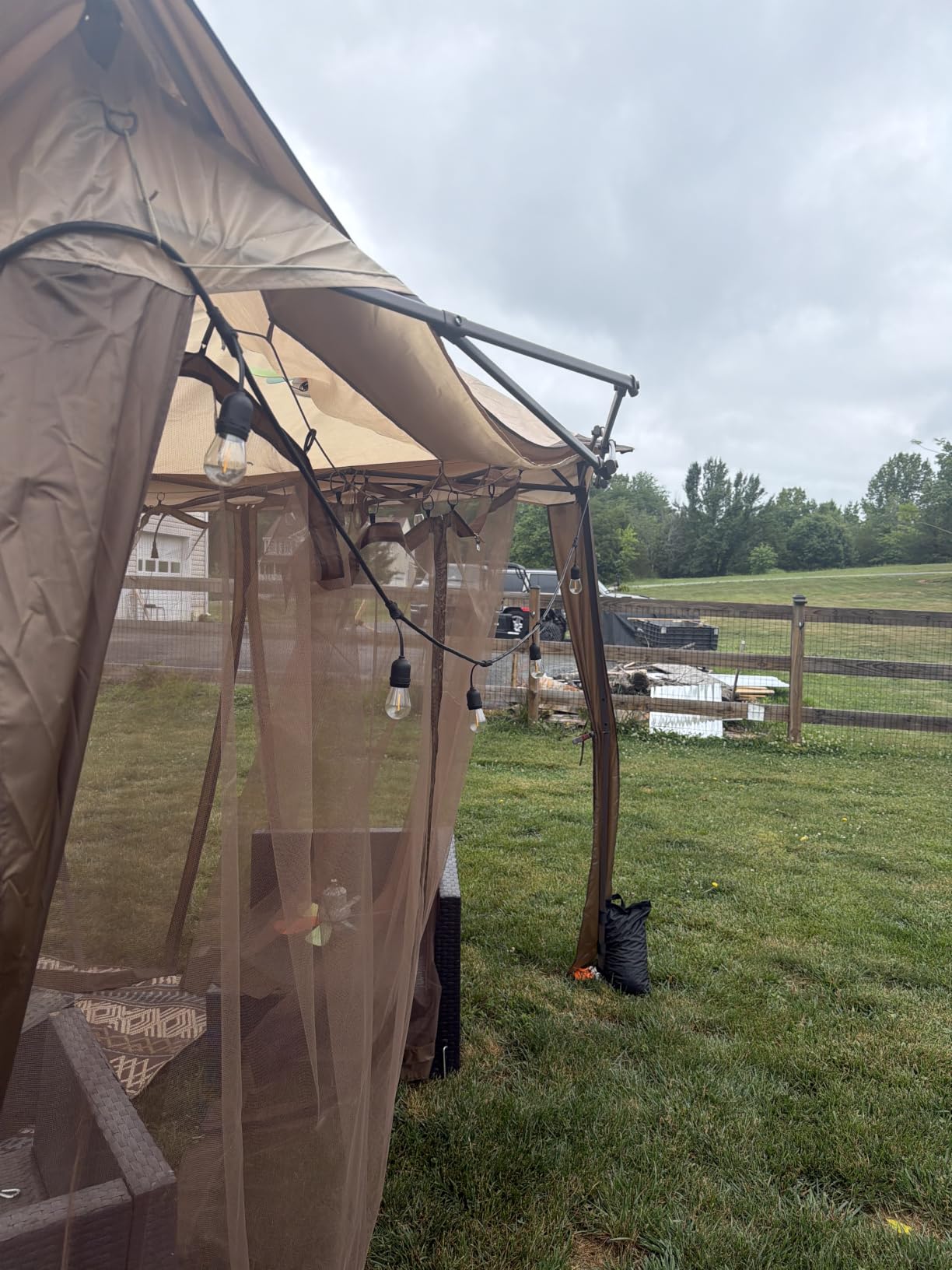 COOS BAY 11x11 Pop Up Gazebo with Netting, Canopy Tent, Khaki customer photo 1