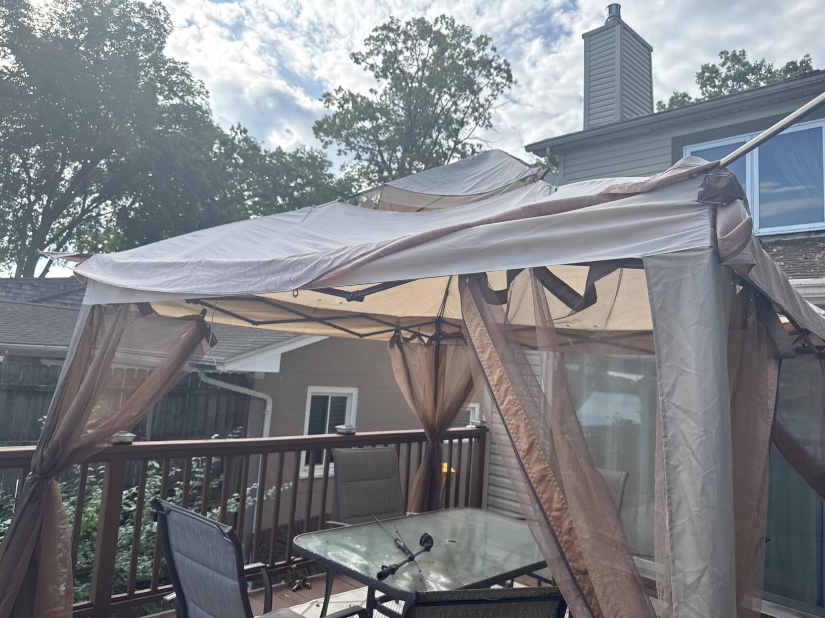 COOS BAY 11x11 Pop Up Gazebo with Netting, Canopy Tent, Khaki customer photo 2