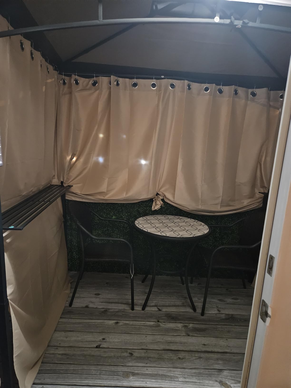 COOSHADE 8x5 Grill Gazebo BBQ Gazebo with LED Light, Gray customer photo 2