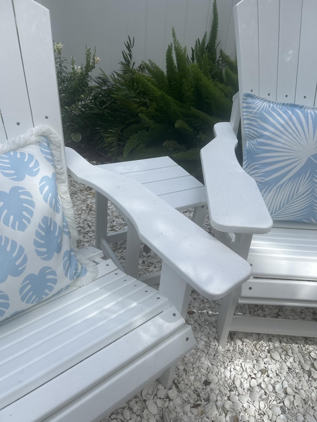 LZRS Patio Side Table, Heavy Duty HDPE Outdoor End Table with Wood Texture, Weatherproof Composite Table for Adirondack Chairs, Deck, Pool, Indoor/Outdoor, No Peeling or Cracking(Black) customer photo 2