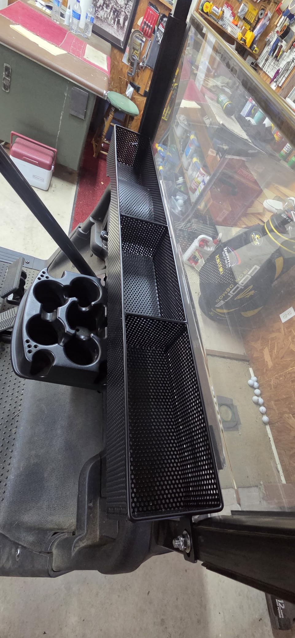 Roykaw EZGO RXV Front Storage Basket Tray Organizer for 2008-up Golf Cart Models - Upgrade One Piece Solid Design/More Sturdy and No Rattles customer photo 2