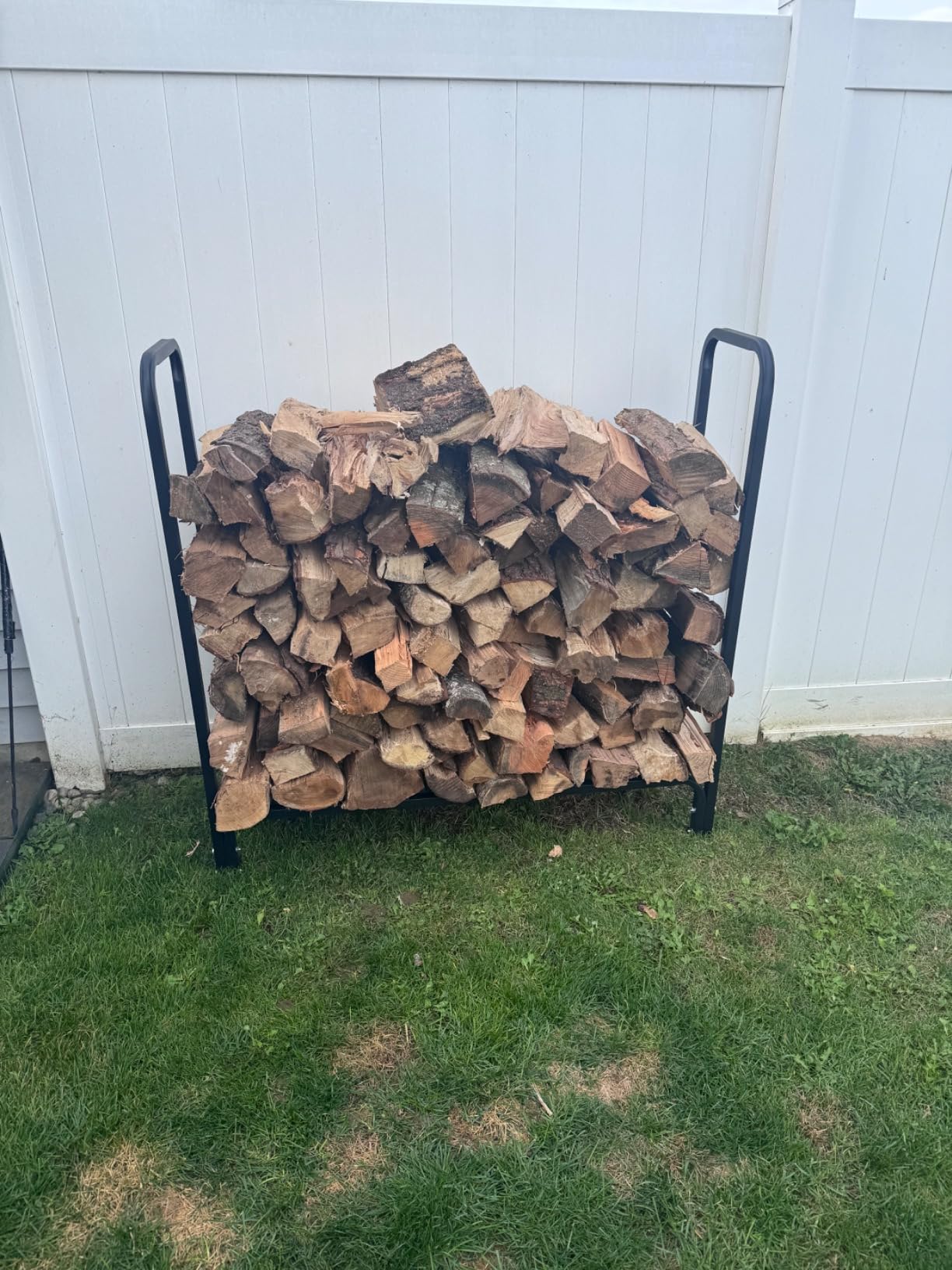 WALMANN 4ft Firewood Log Rack with Cover Outdoor, Heavy Duty Firewood Rack customer photo 1