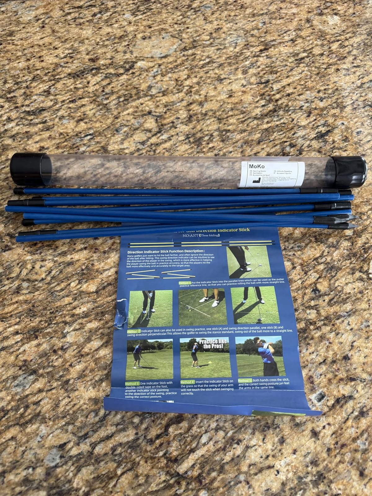 MoKo Golf Alignment Stick, 2 Set Golf Alignment Rods, 48