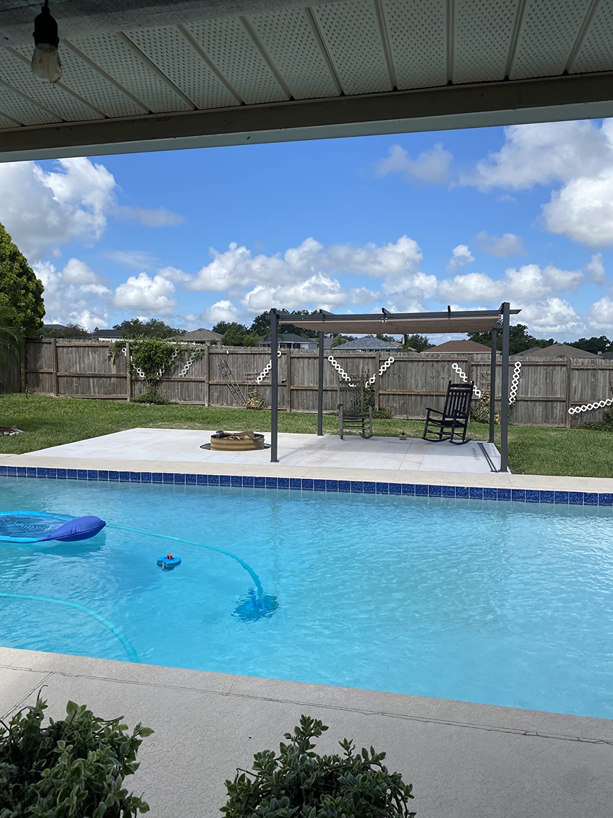 Aoodor 12 x 12 ft Outdoor Pergola with Retractable Shade Canopy, Brown customer photo 1