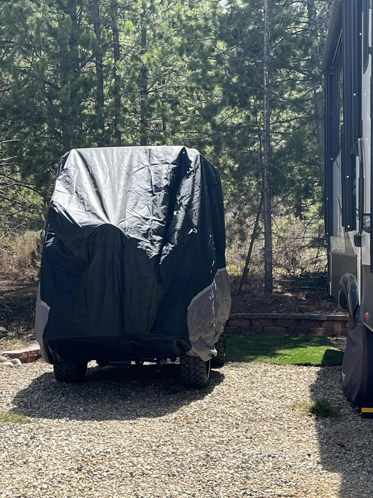 2/4/4+2 Passenger Golf Cart Cover Fits EZGO, Club Car, Yamaha, Heavy Duty 420D Waterproof Windproof Sunproof Outdoor All-Weather Full Cover (Black Gray-L) customer photo 2