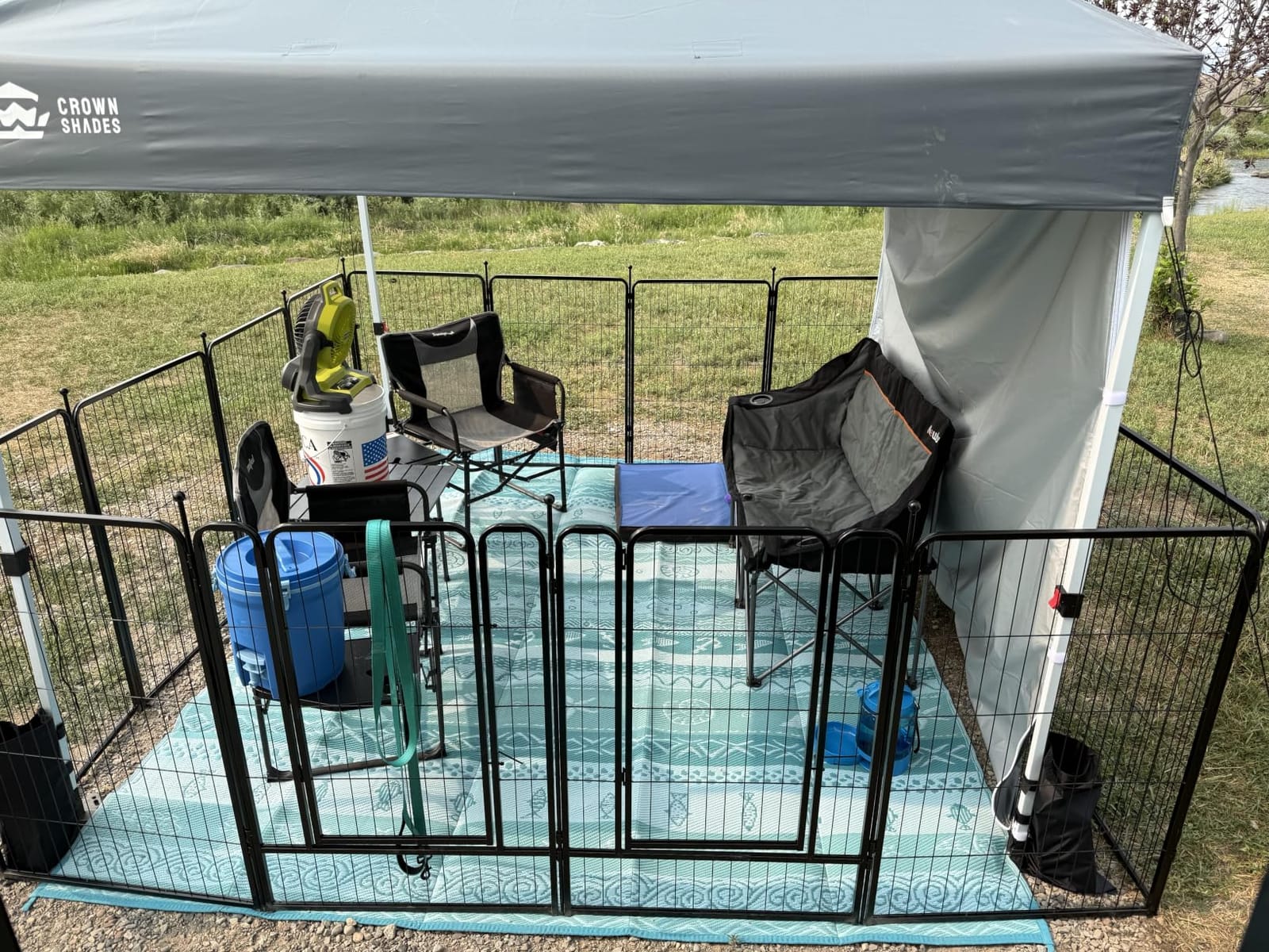 CROWN SHADES 10X10 Commercial Pop Up Canopy Tent with Sidewalls, Gray customer photo 1