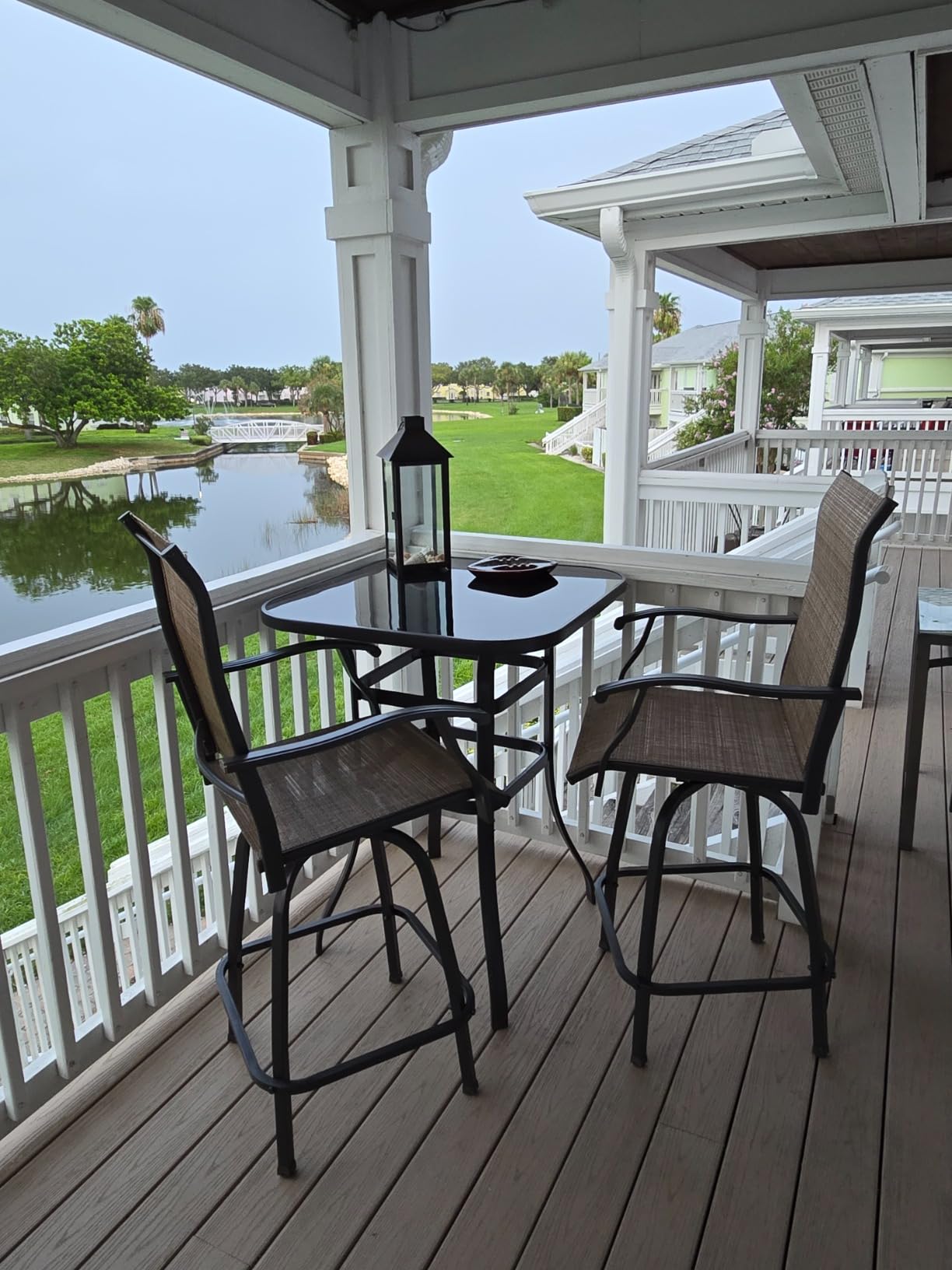 Devoko Patio Swivel Bar Set 3 Pieces customer photo 2