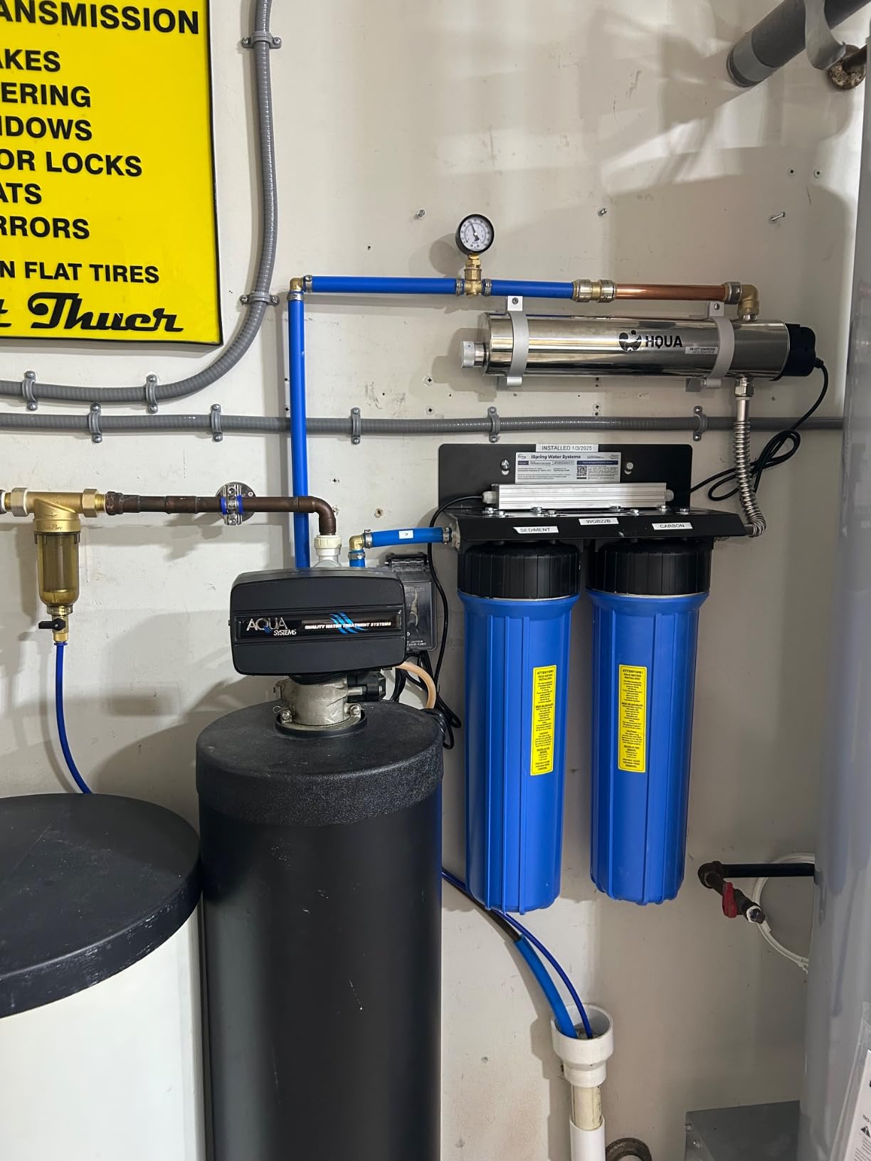 HQUA-TWS-121 120V 55W 12GPM 1“ MNPT Inlet/Outlet, Whole House Ultraviolet Water Purifier Filter, + 1 Extra UV Bulb, + 1 Extra Quartz Sleeve customer photo 1