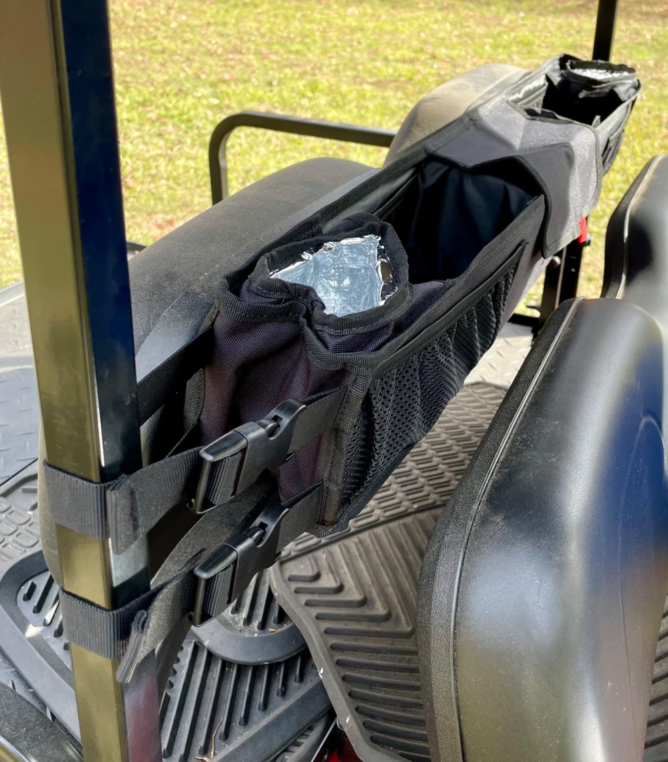 PGmoon Golf Cart Front Storage Basket with Insulated Cup Holders customer photo 2