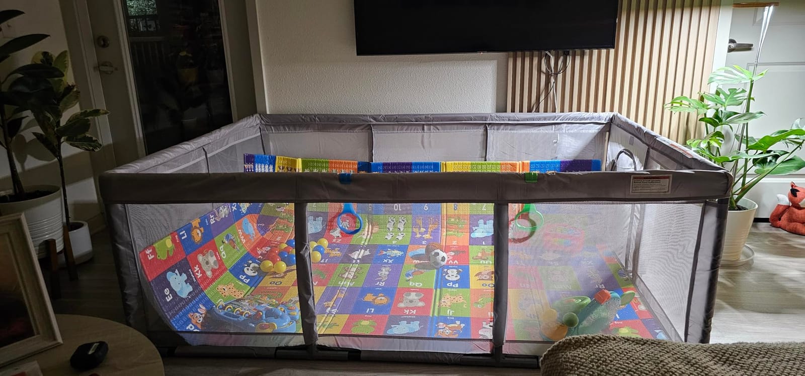 Large Baby Playpen for Babies and Toddlers, Playpen 74×50, Large Baby Play Yards Indoor & Outdoor, Sturdy Safety Baby Play Pen with Soft Breathable Mesh, Toddlers Activity Center with Anti-Slip Base customer photo 2