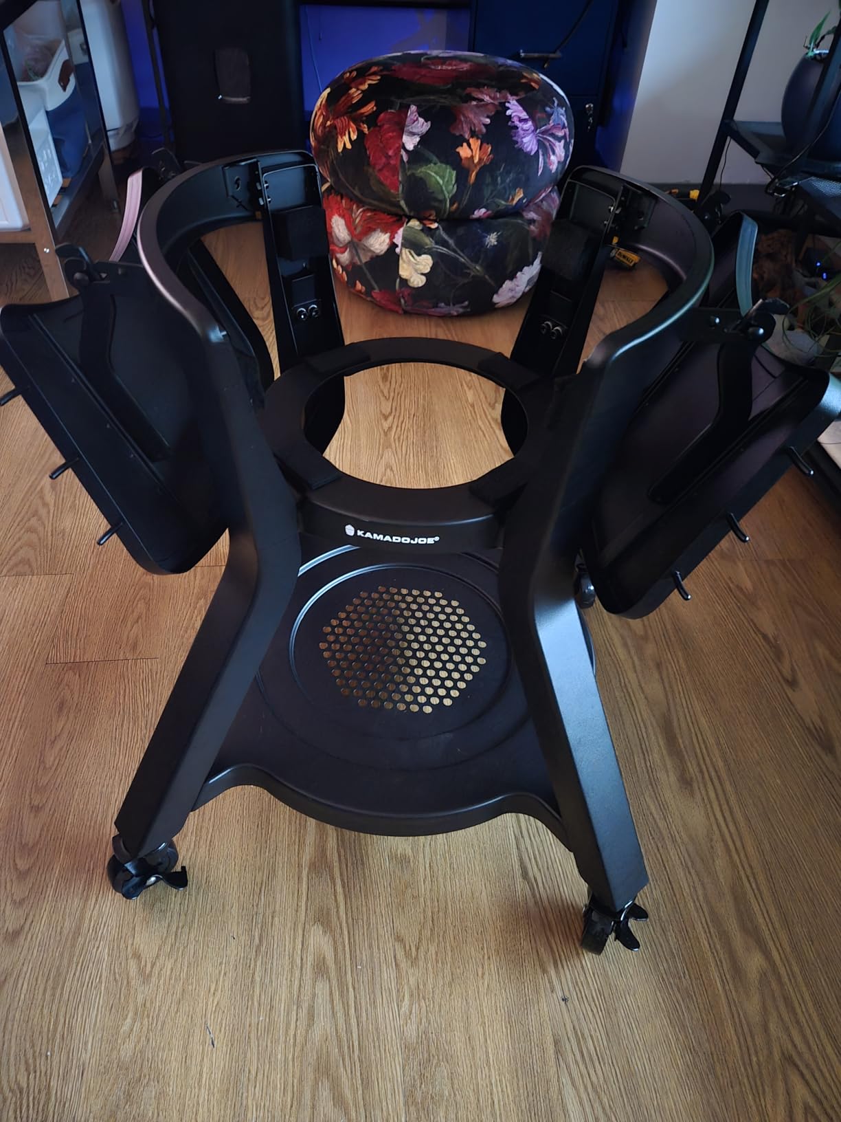 Cart with Shelves for Joe Jr Small Kamado Grill, Black Grill Stand, Model KJ15112524 customer photo 2