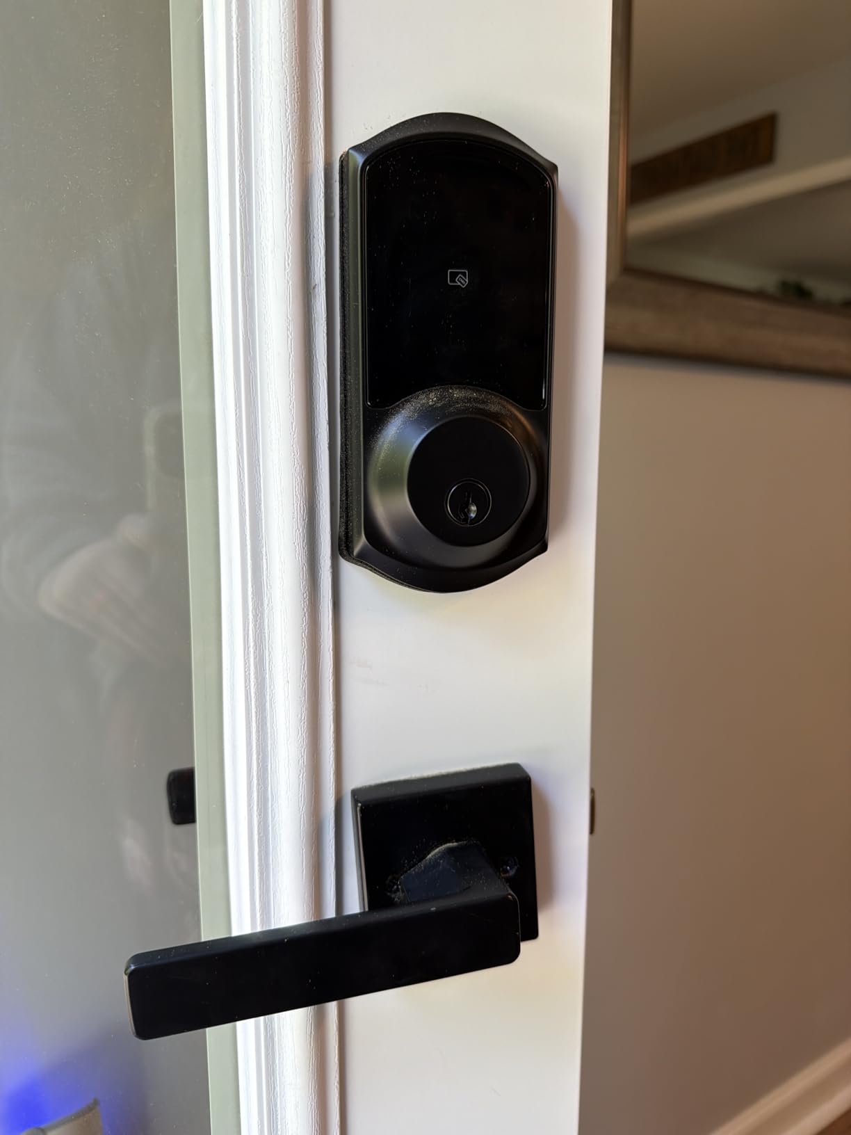 Veise VE06-L Smart Deadbolt Lock with 2 Lever Handle Set, Matte Black customer photo 1