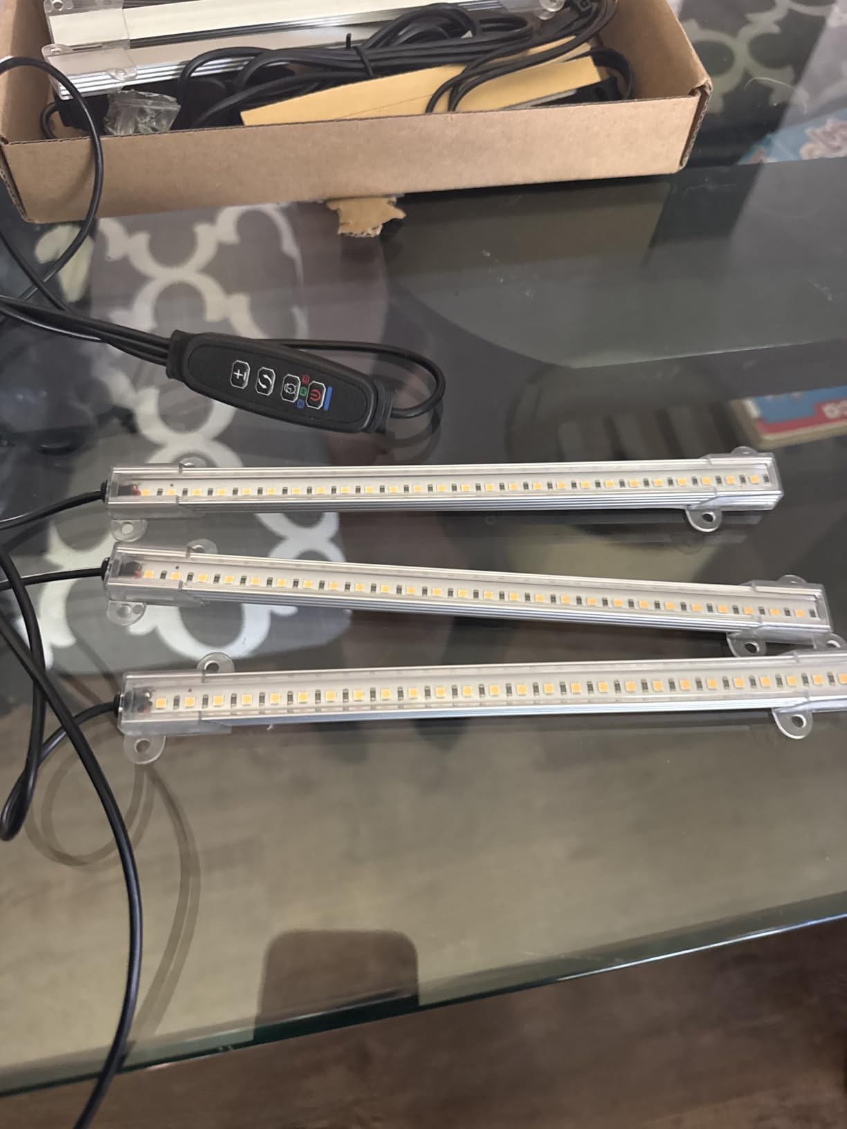 8.6'' Mini LED Grow Light Strips, Full Spectrum 3000K, 52 LED Plant Light with 3/9/12H Timer, 10 Dimmable Levels for Seedling, Succulent and Plant Shelf, 2 Head customer photo 1