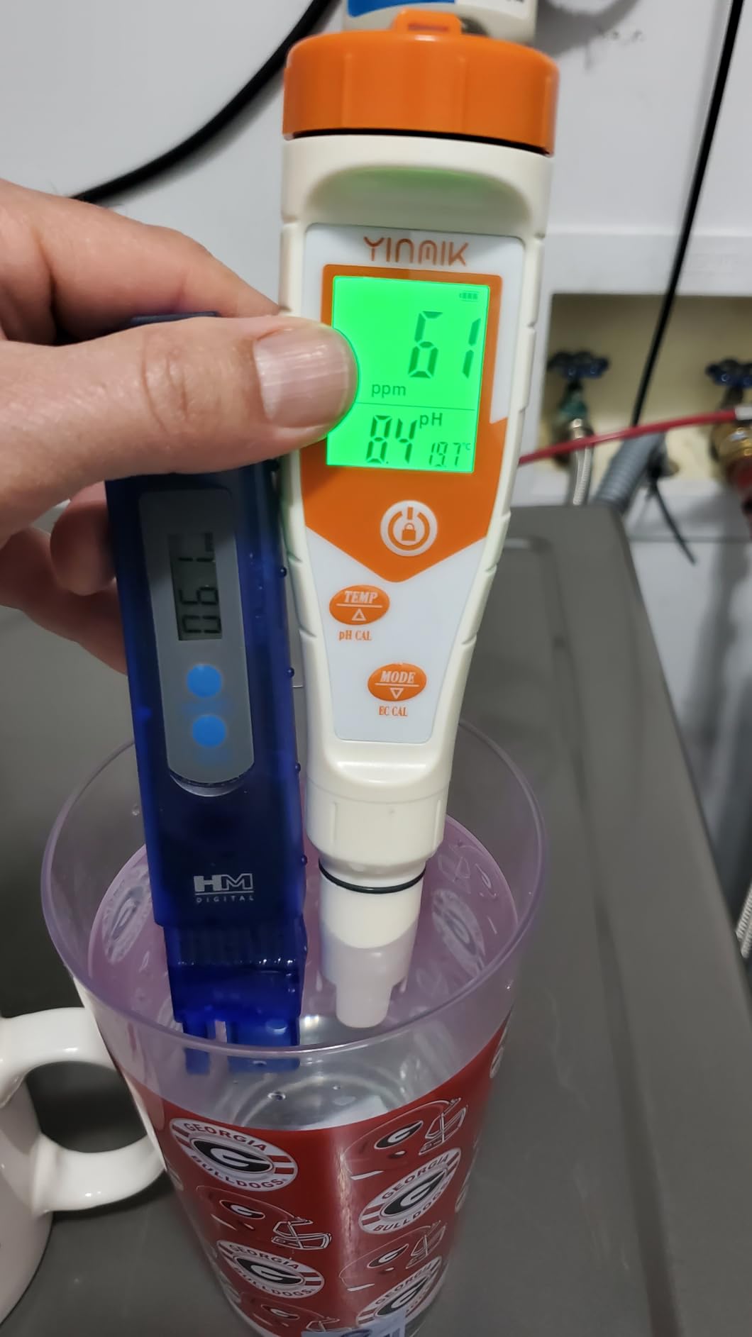 YINMIK pH Meter for Hydroponics, 4 in 1 PPM EC Meter for Plant Nutrients customer photo 2