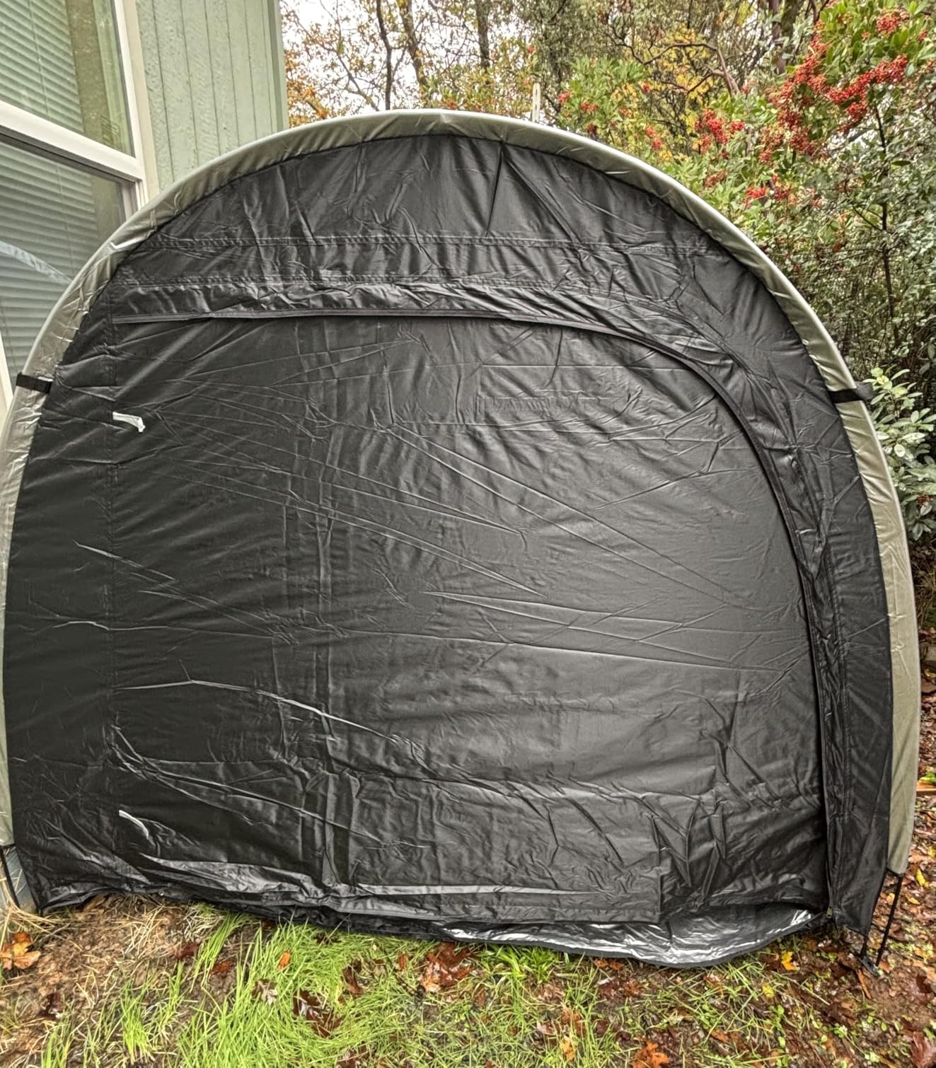 Bike Storage Tent, PU5000 Waterproof Outdoor Shed for 2 Bikes customer photo 2